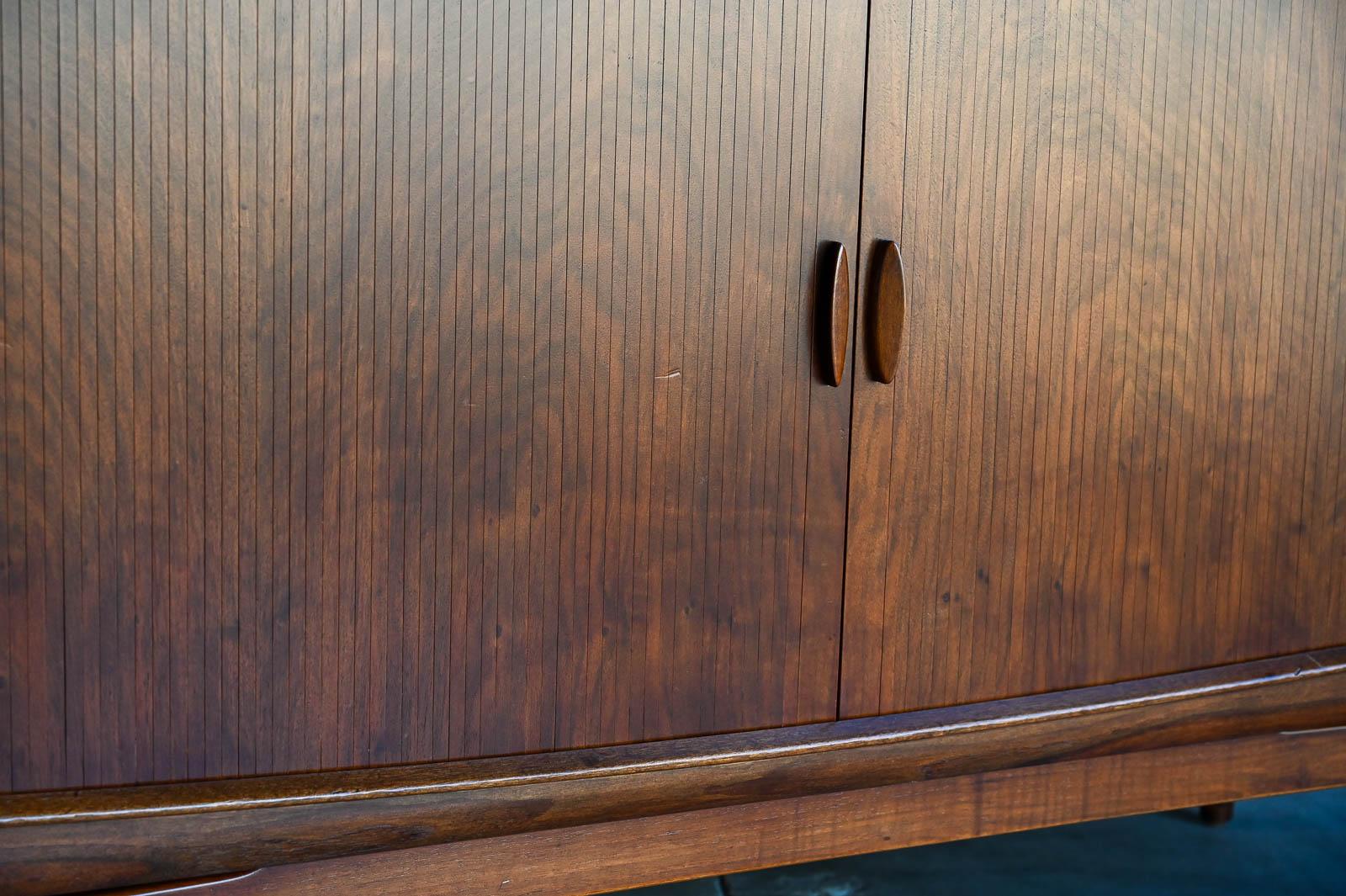 Rare Walnut Tambour Door Credenza by Kurt Ostervig, ca. 1960 8