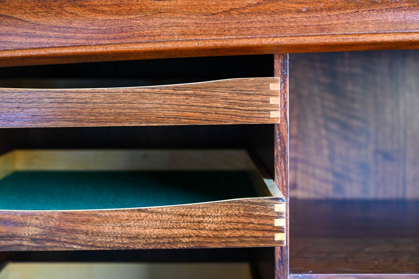 Rare Walnut Tambour Door Credenza by Kurt Ostervig, ca. 1960 3