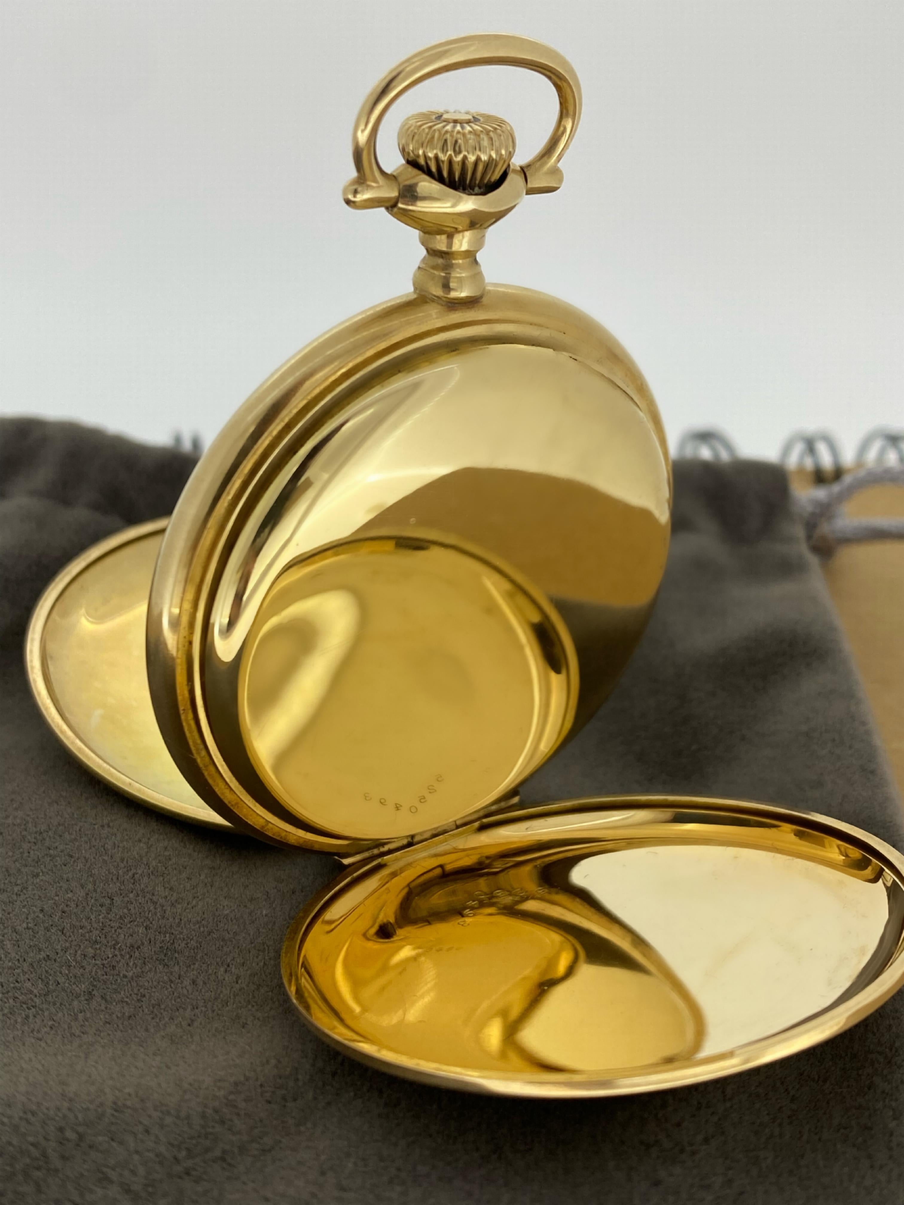 Rare Waltham Mass. Riverside A.W.W.Co 14K Gold Full Hunter Pocket Watch # 1894 3