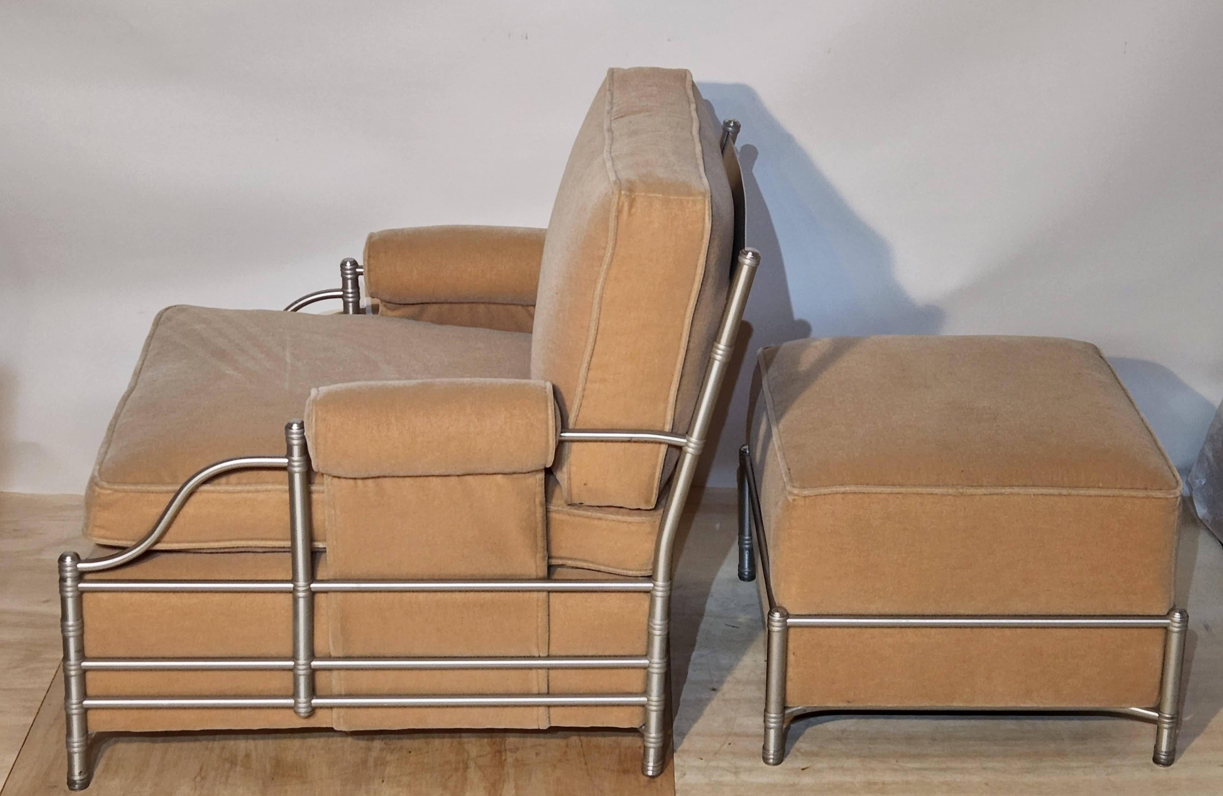 Rare Warren McArthur Arizona Biltmore Era Lounge Chair and Ottoman C. 1931 For Sale 2