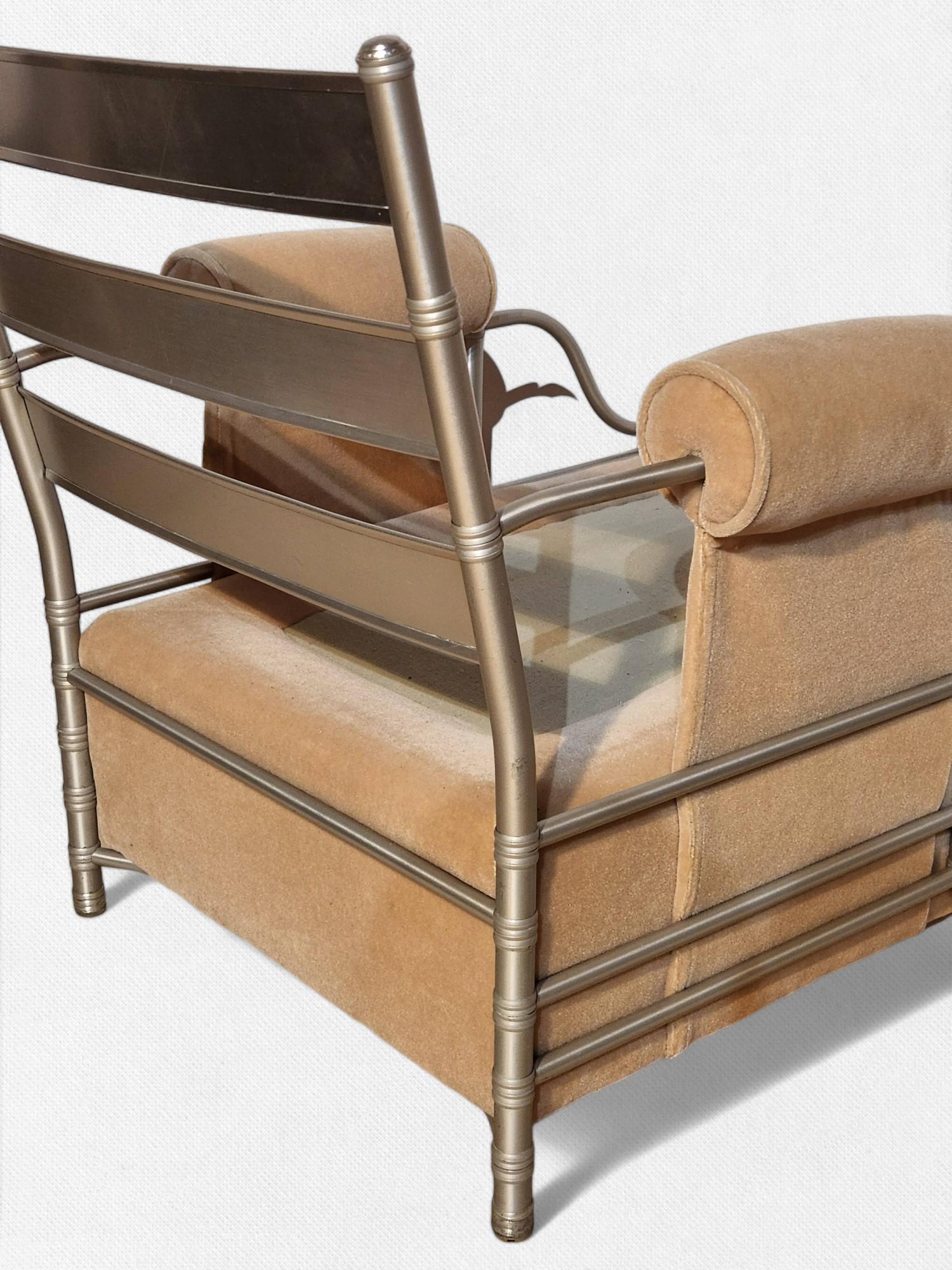 Rare Warren McArthur Arizona Biltmore Era Lounge Chair and Ottoman C. 1931 5