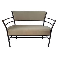 Rare Warren McArthur Bronze Anodize Settee Style No 947 Rome, NY C. 1933/34
