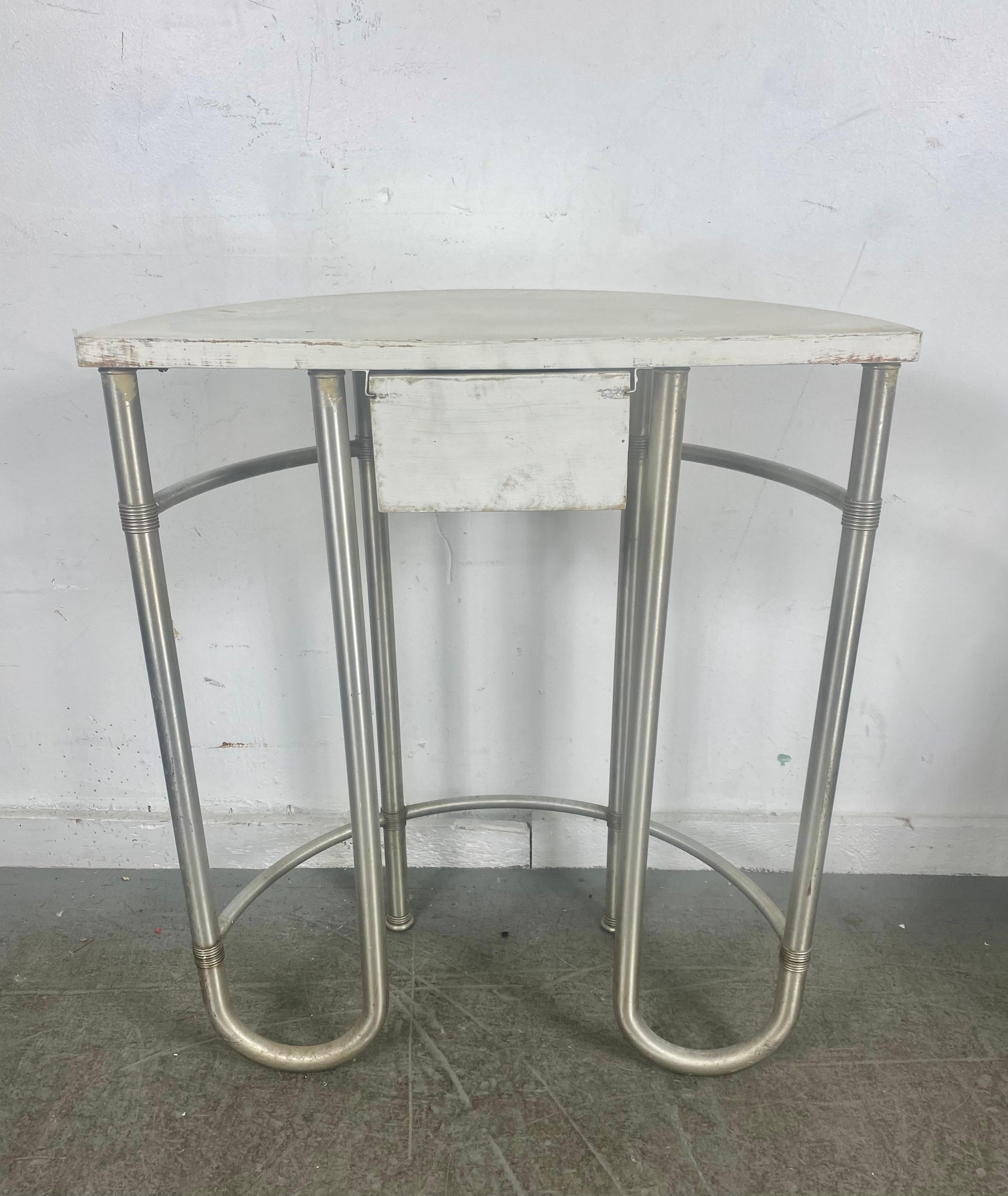 Rare Warren McArthur Console / Hall Table, Art Deco, Machine Age, 1930's In Good Condition For Sale In Buffalo, NY