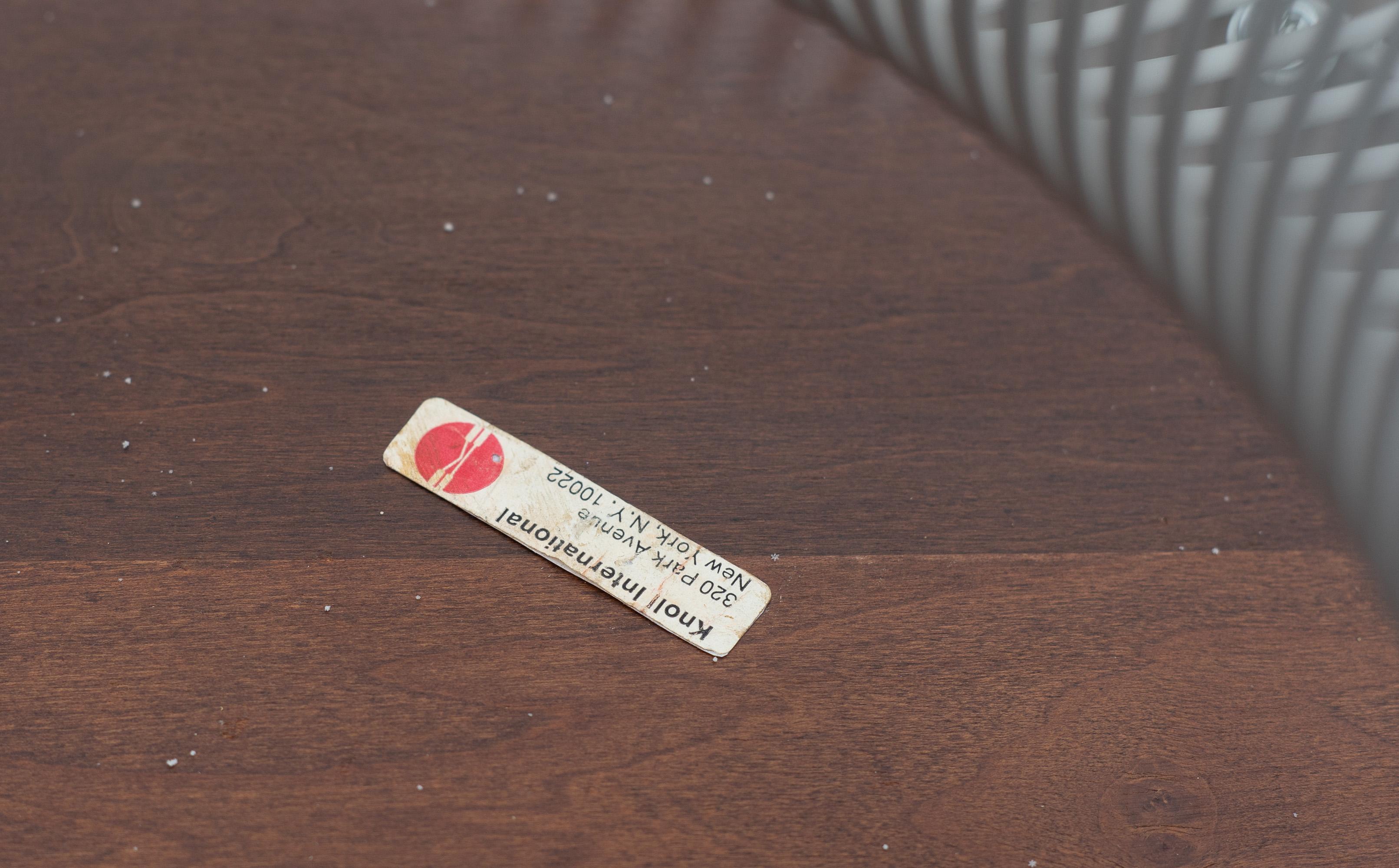 Rare Warren Platner for Knoll Walnut & Enameled Steel Coffee Table Special Order For Sale 6