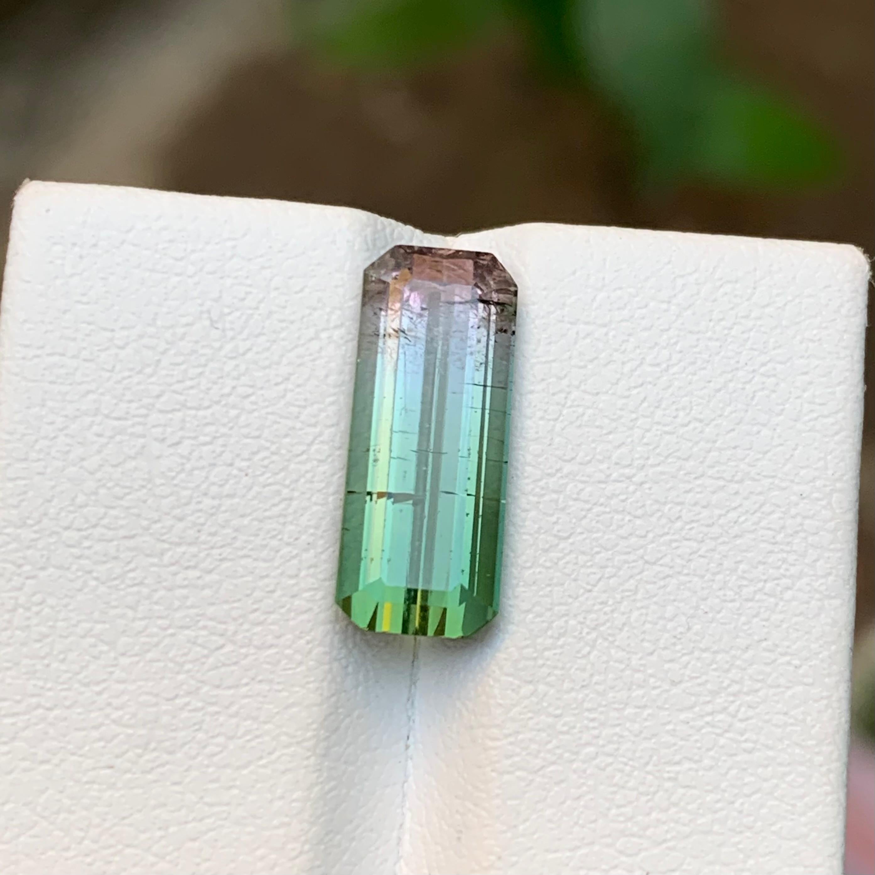 Seltene Wassermelone Bicolor natürlichen Turmalin Edelstein 5,60 Ct Smaragd-Schliff für Ring für Damen oder Herren im Angebot