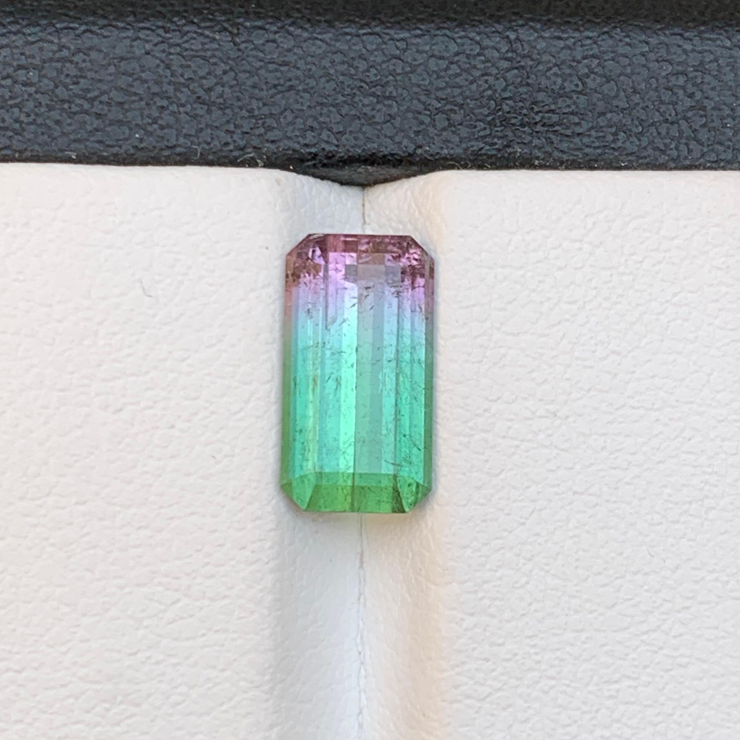 Contemporary Rare Watermelon Bicolor Natural Tourmaline Ring Loose Gemstone 3.05 Ct-Jewelry For Sale