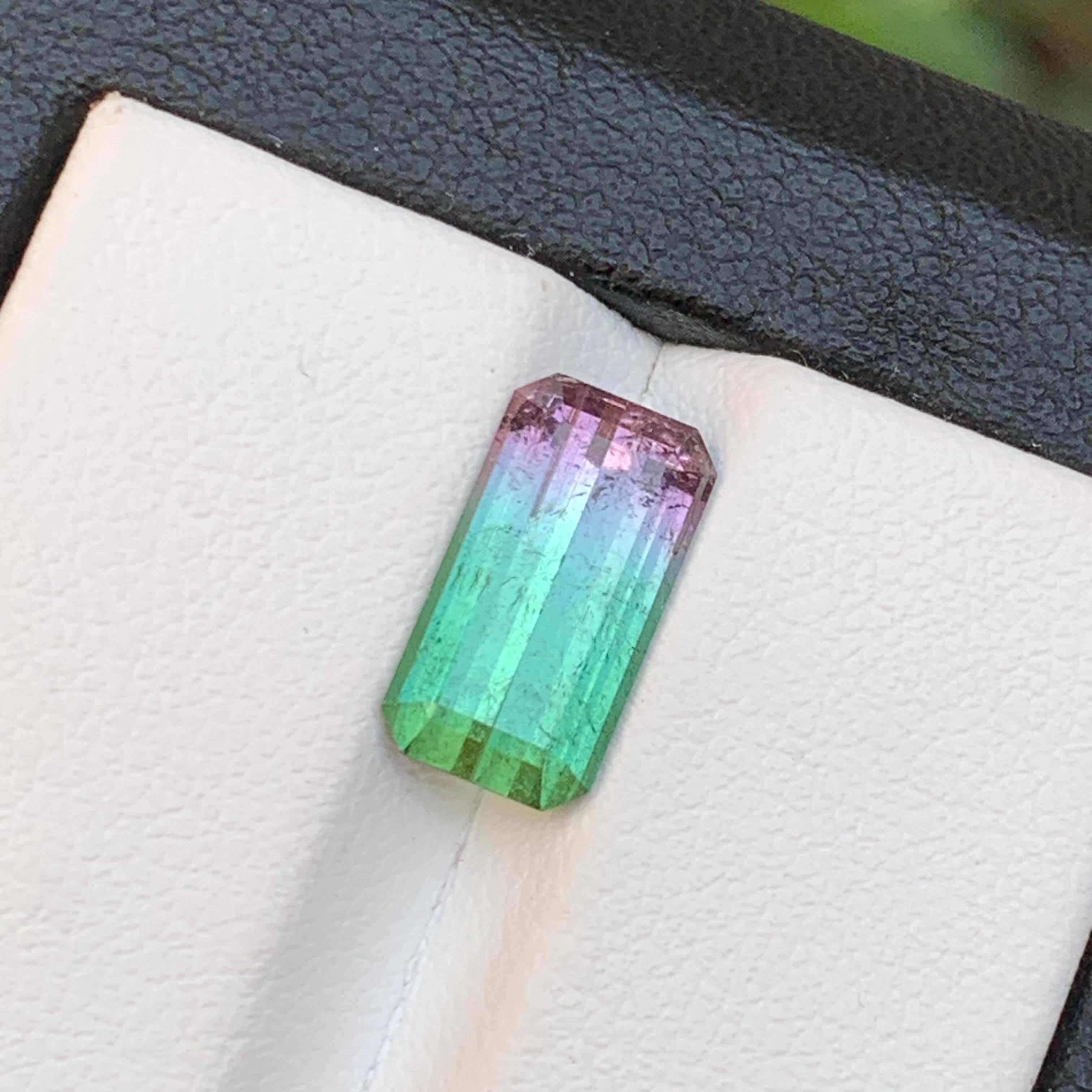 Rare Watermelon Bicolor Natural Tourmaline Ring Loose Gemstone 3.05 Ct-Jewelry In New Condition For Sale In Peshawar, PK