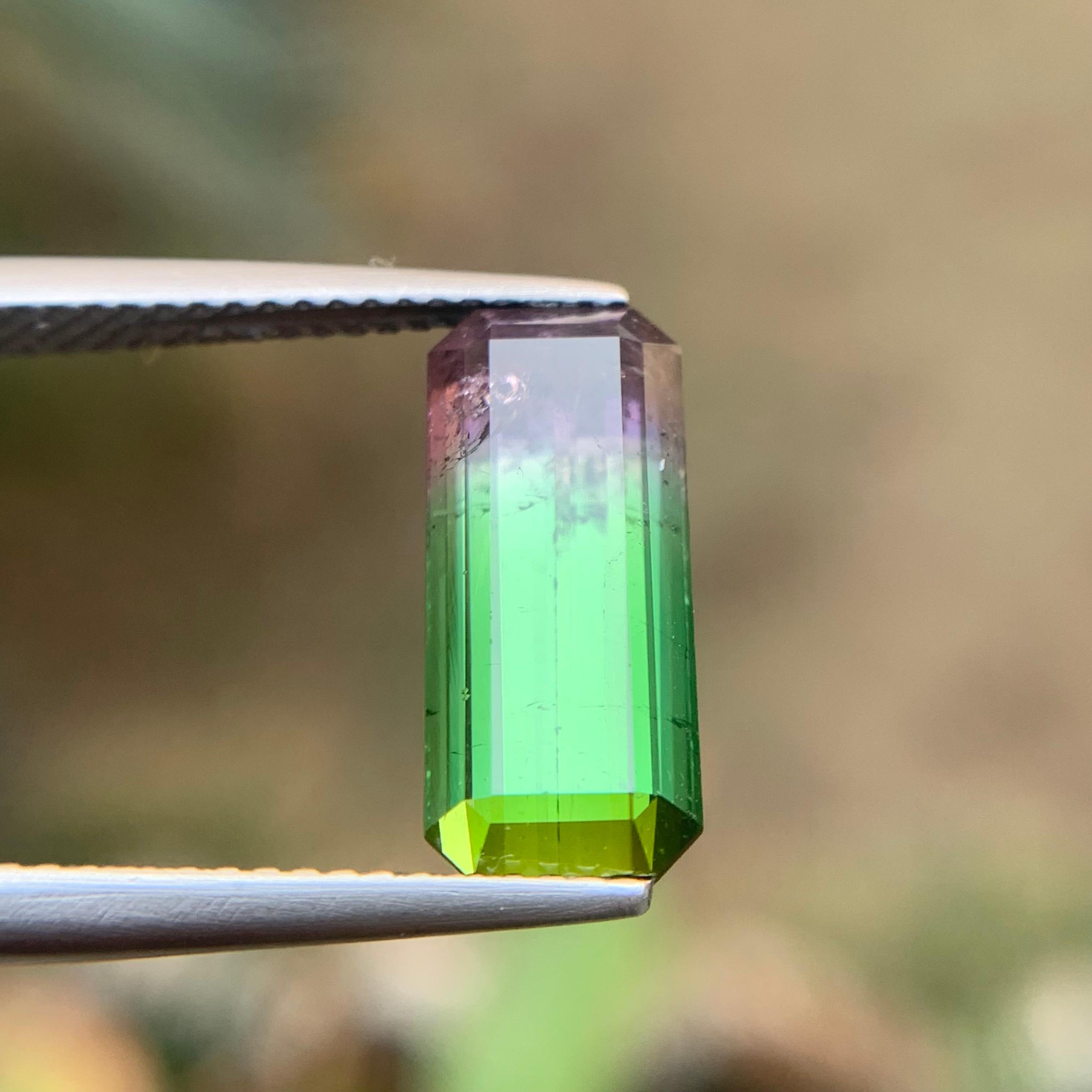 Rare Watermelon Bicolor Natural Tourmaline Ring Loose Gemstone 5.40 Ct-Jewelry For Sale 4