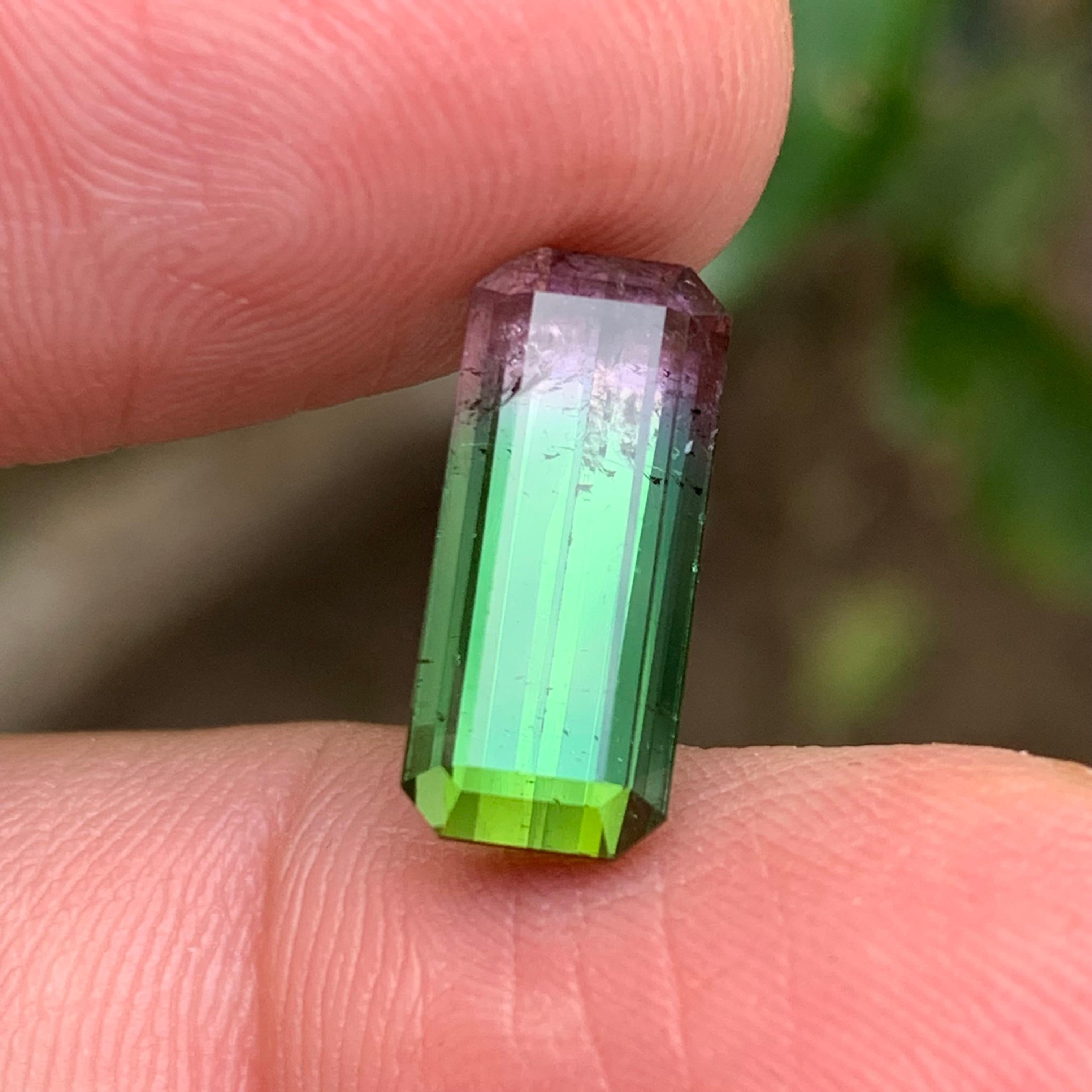 Contemporary Rare Watermelon Bicolor Natural Tourmaline Ring Loose Gemstone 5.40 Ct-Jewelry For Sale