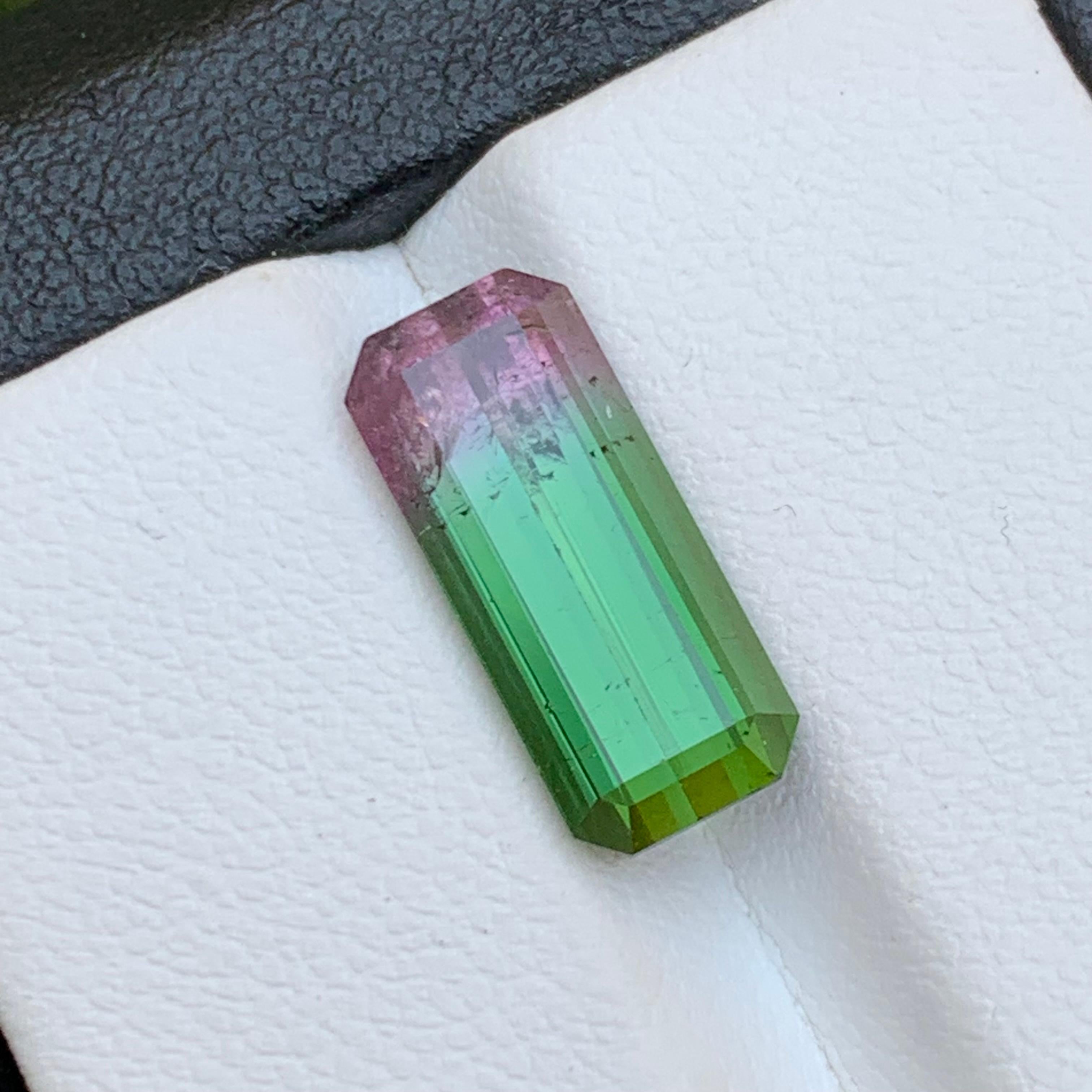 Rare Watermelon Bicolor Natural Tourmaline Ring Loose Gemstone 5.40 Ct-Jewelry In New Condition For Sale In Peshawar, PK