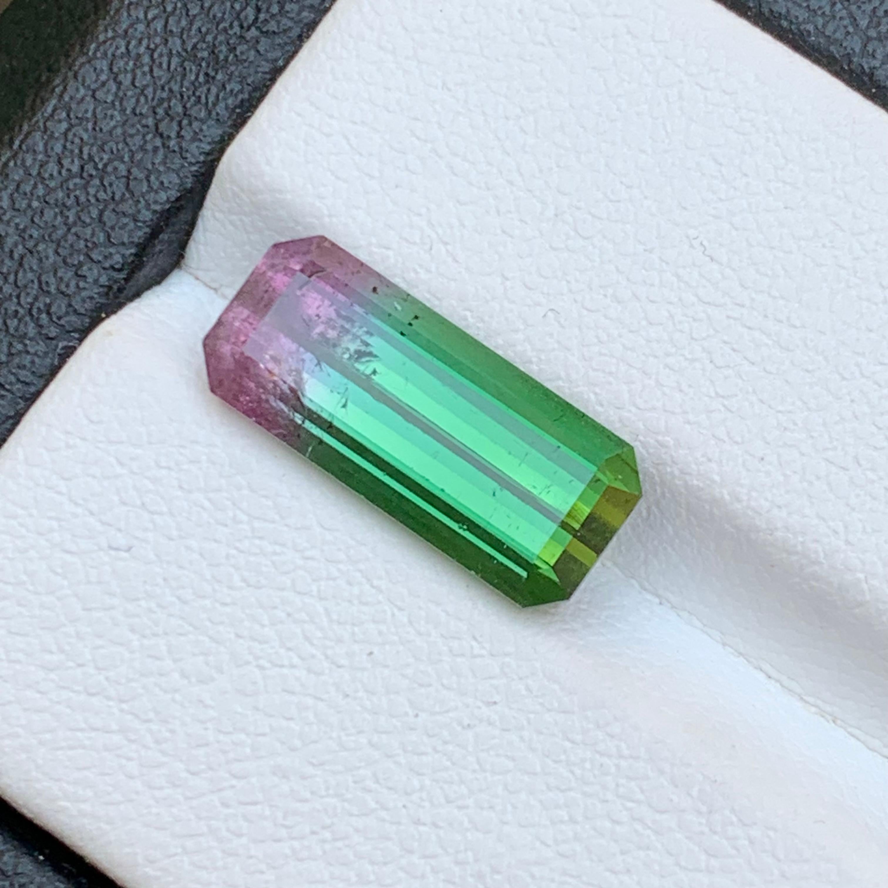 Rare Watermelon Bicolor Natural Tourmaline Ring Loose Gemstone 5.40 Ct-Jewelry For Sale 3