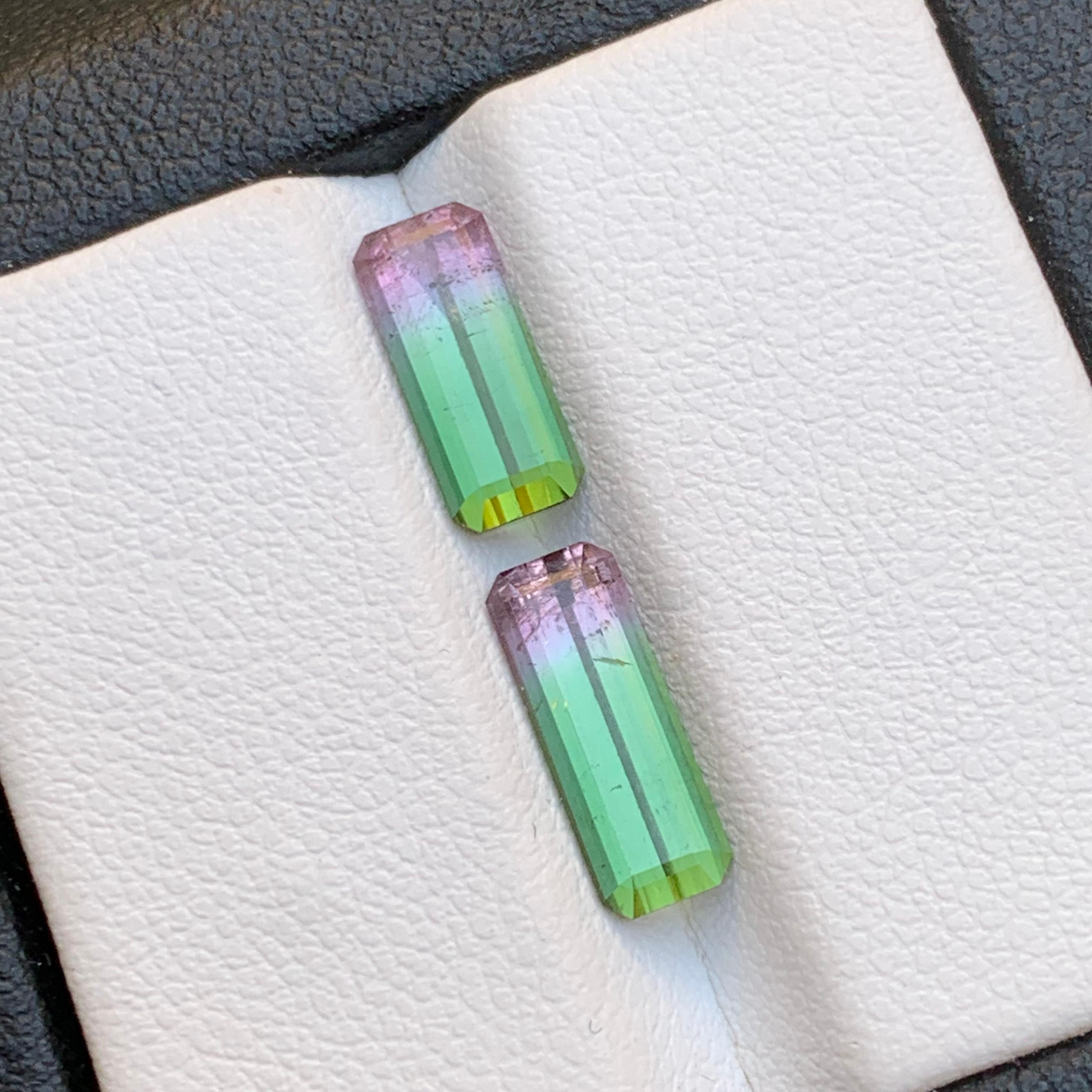 Rare Watermelon Bicolor Natural Tourmaline Ring Loose Gemstones 3.10 Ct-Jewelry For Sale 5