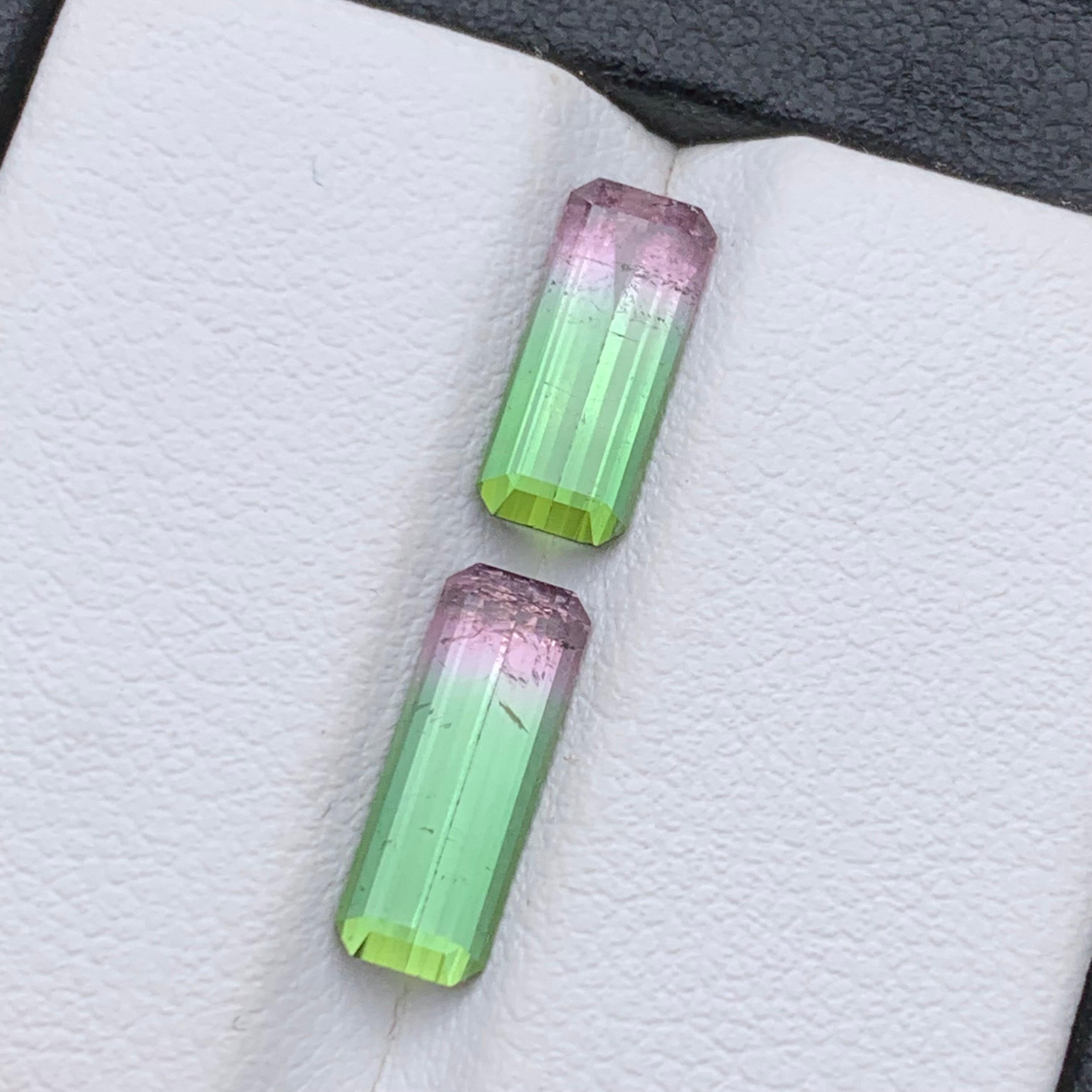 Rare Watermelon Bicolor Natural Tourmaline Ring Loose Gemstones 3.10 Ct-Jewelry For Sale 6