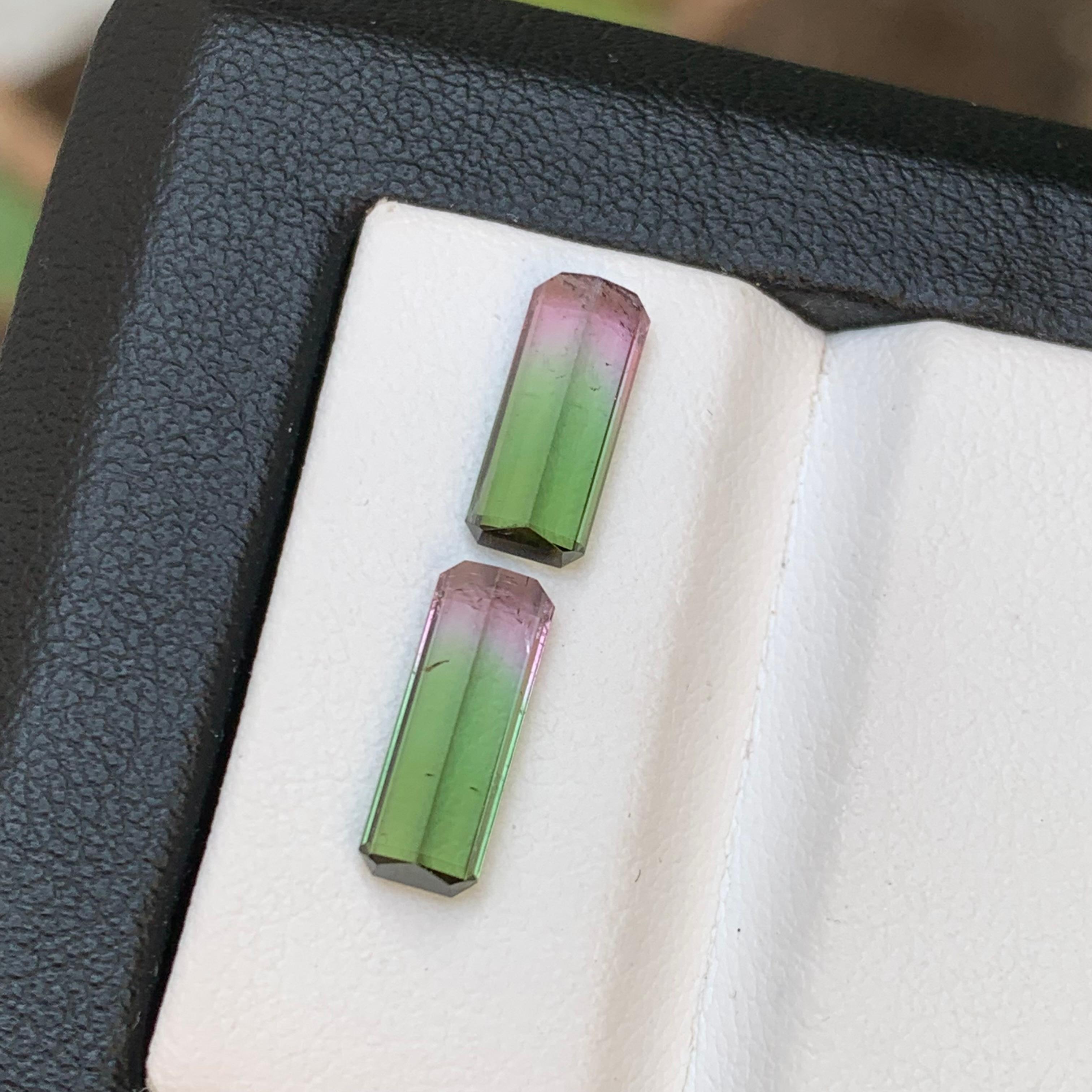 Women's or Men's Rare Watermelon Bicolor Natural Tourmaline Ring Loose Gemstones 3.10 Ct-Jewelry For Sale