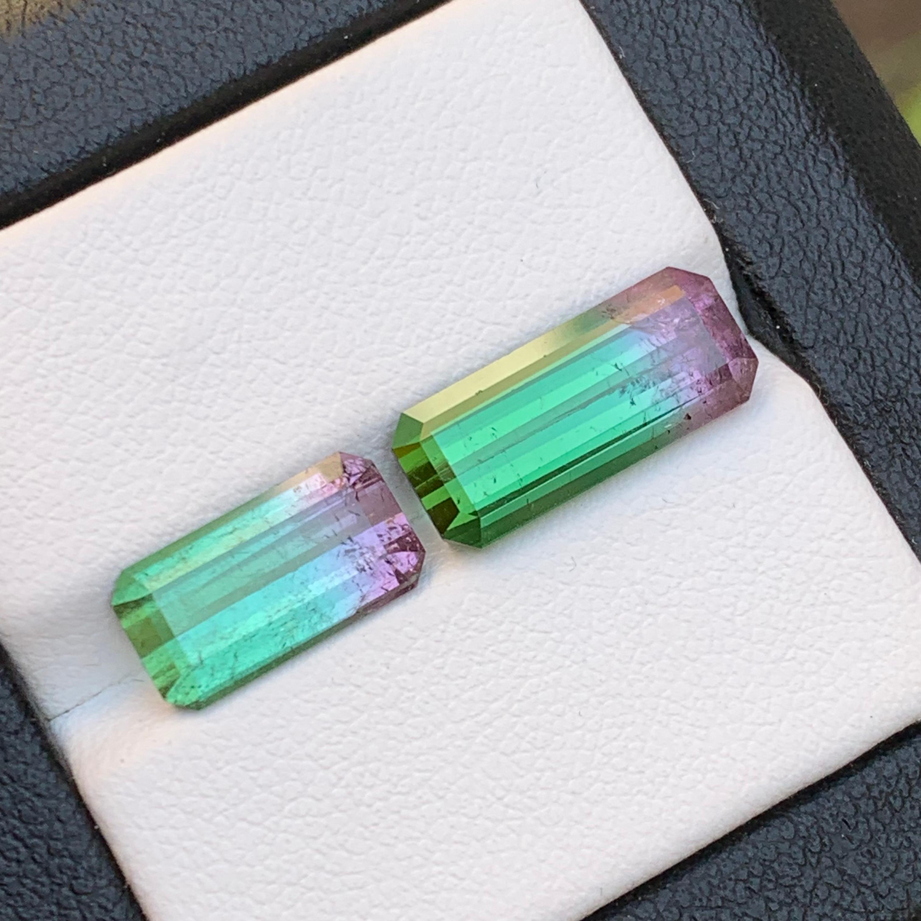Rare Watermelon Bicolor Natural Tourmaline Ring Loose Gemstones 8.50 Ct-Jewelry For Sale 4