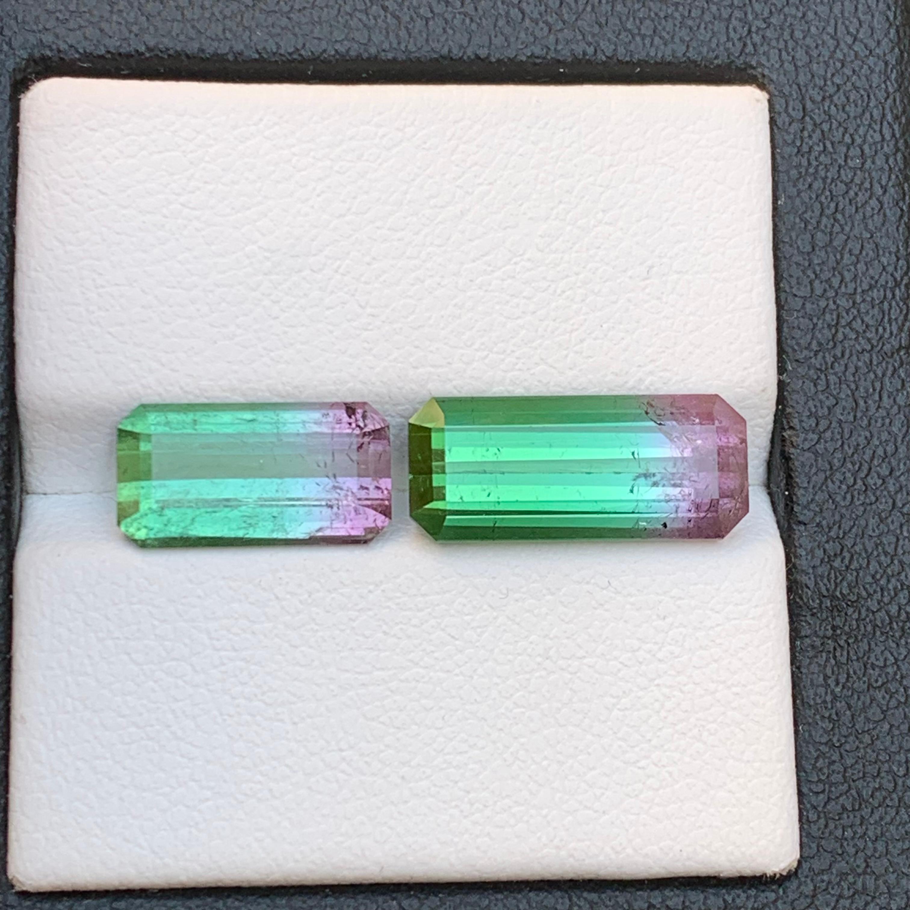 Rare Watermelon Bicolor Natural Tourmaline Ring Loose Gemstones 8.50 Ct-Jewelry In New Condition For Sale In Peshawar, PK