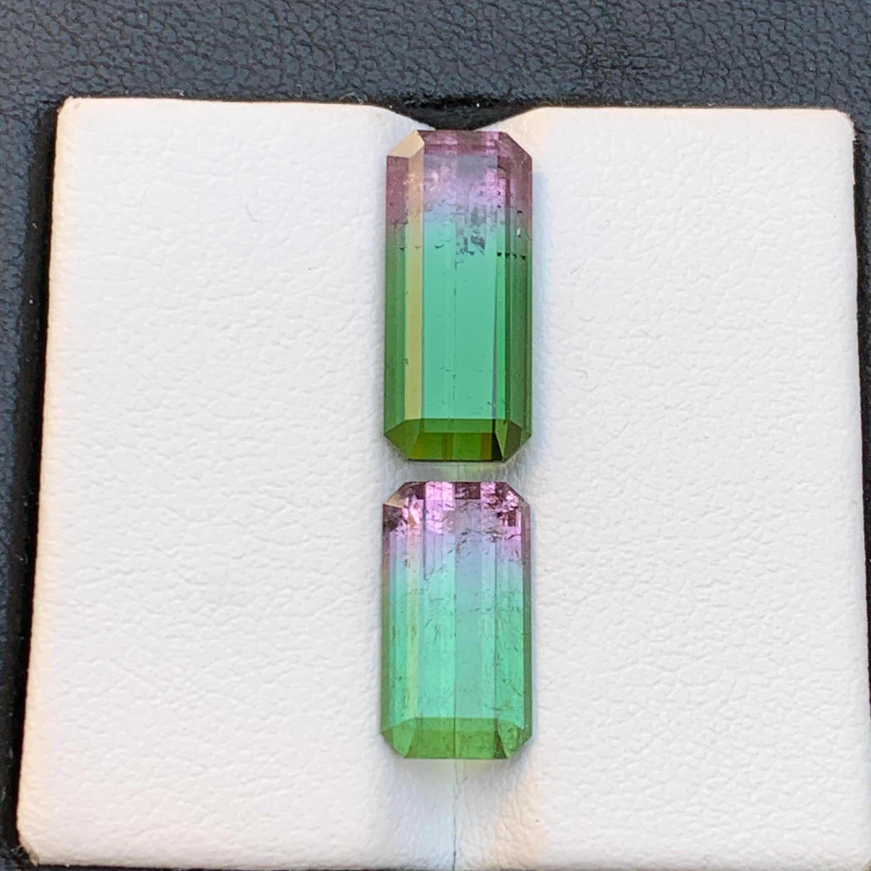 Women's or Men's Rare Watermelon Bicolor Natural Tourmaline Ring Loose Gemstones 8.50 Ct-Jewelry For Sale
