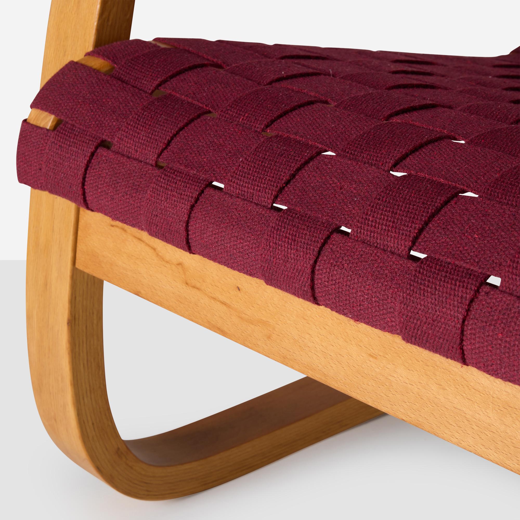 Seltener Webbed-Loungesessel von Alvar Aalto im Angebot 4