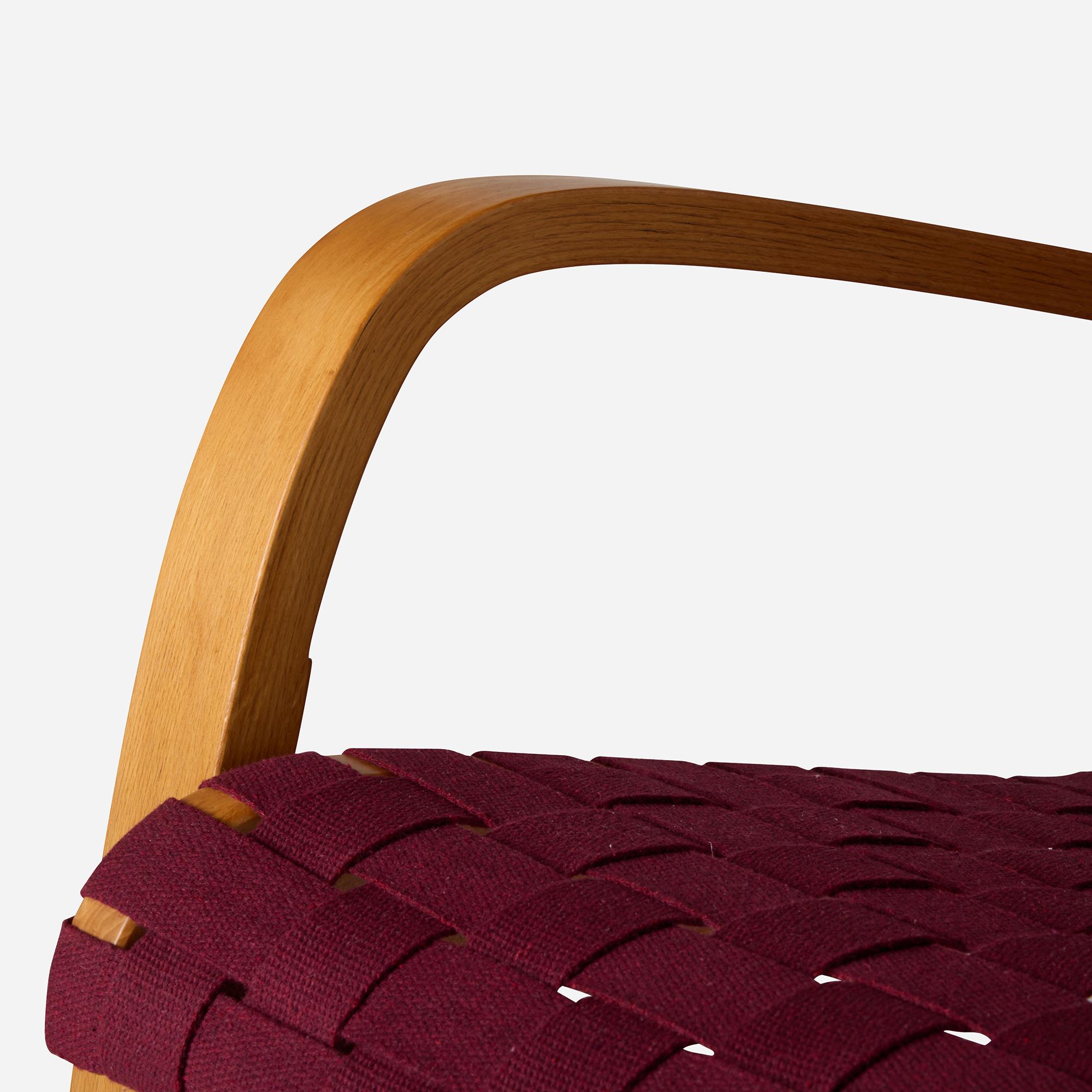 Seltener Webbed-Loungesessel von Alvar Aalto im Angebot 5
