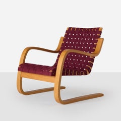 Rare Webbed Lounge Chair by Alvar Aalto