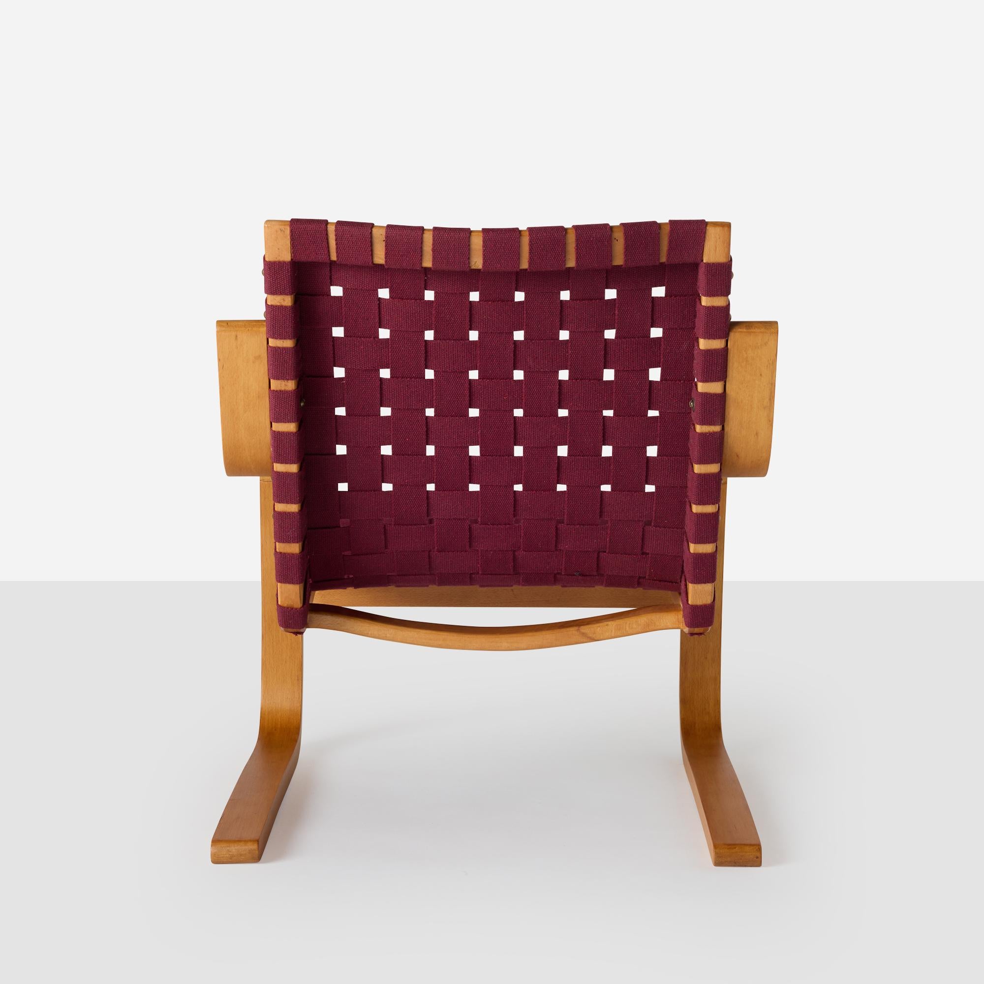 Seltener Webbed-Loungesessel von Alvar Aalto (Skandinavische Moderne) im Angebot