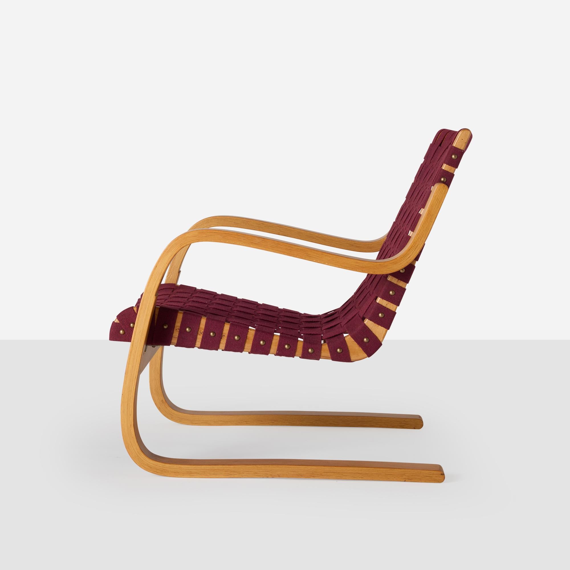 Seltener Webbed-Loungesessel von Alvar Aalto (Dänisch) im Angebot