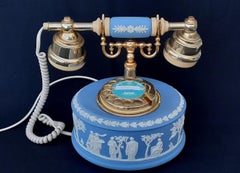 RARE Wedgwood Jasperware Blue Rotary Dial Astral Vintage Telephone Collector