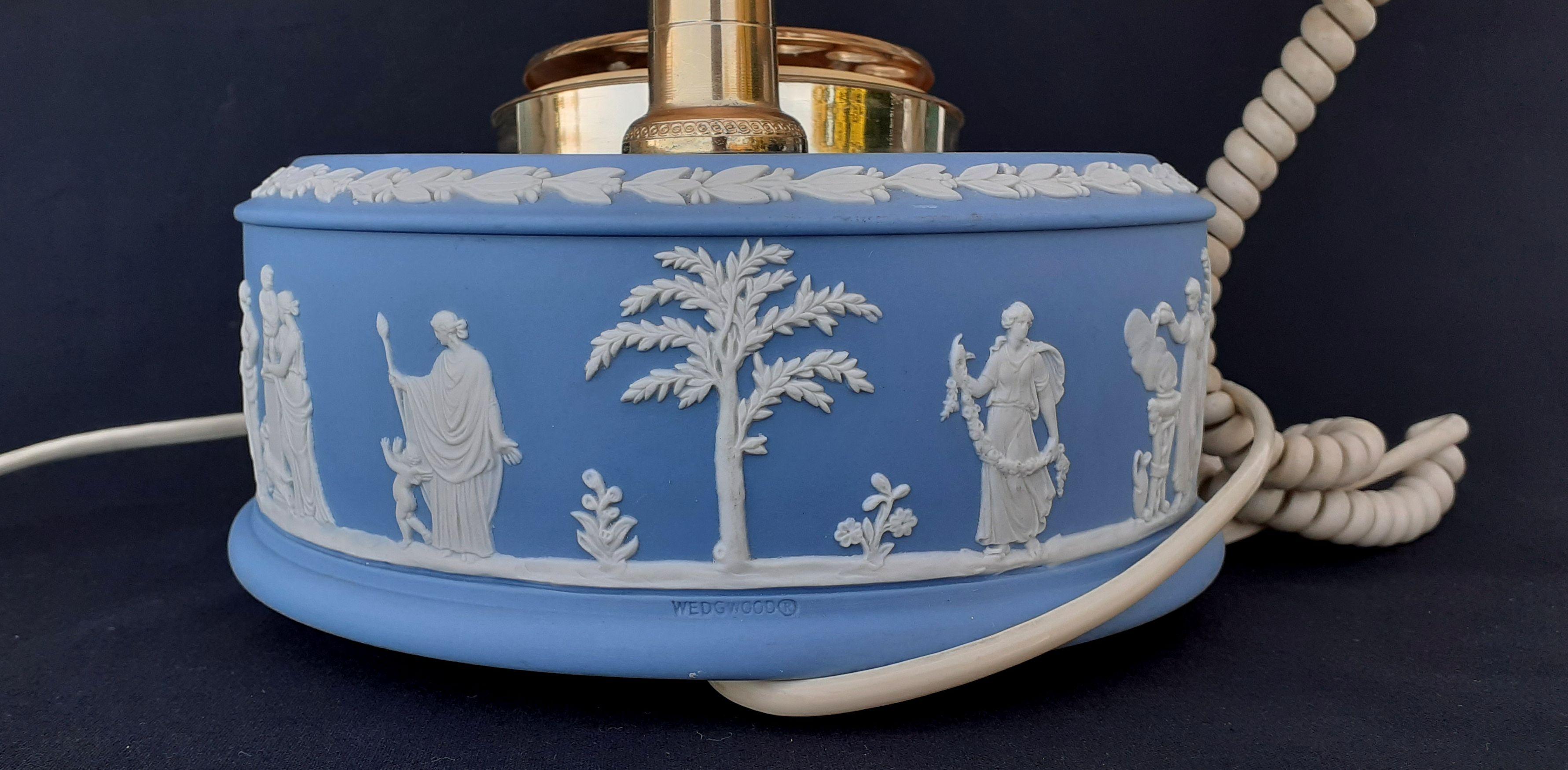 RARE Wedgwood Jasperware Blue Rotary Dial Astral Vintage Telephone Collector For Sale 1