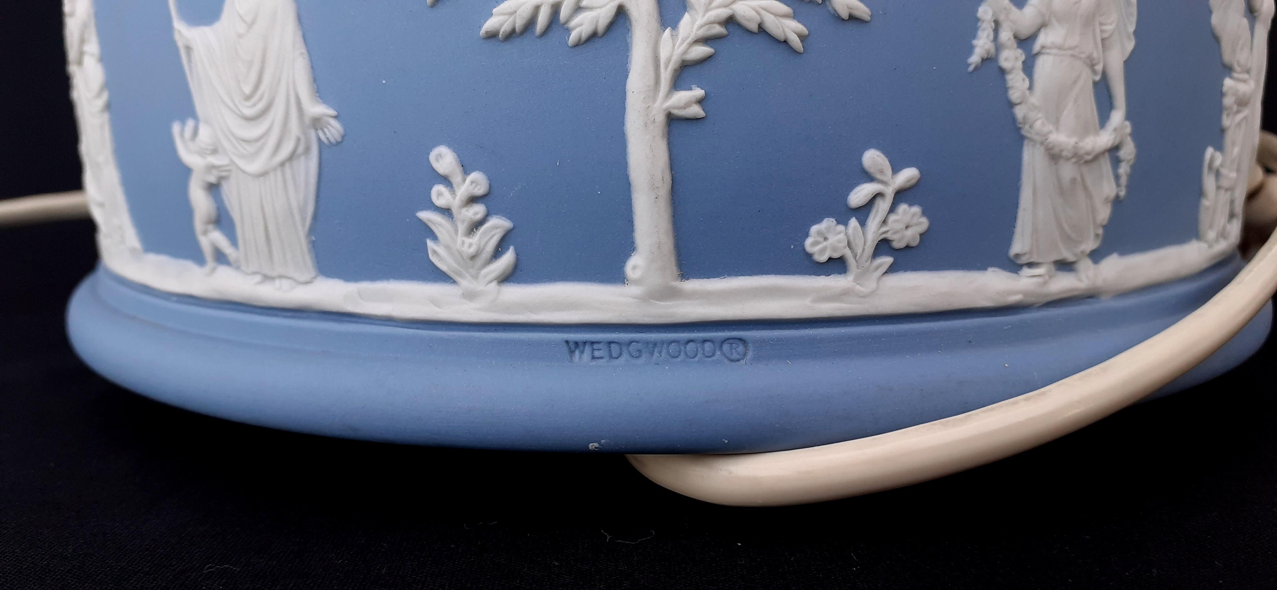 RARO Wedgwood Jasperware Blu Quadrante rotante Astral Telefono d'epoca da collezione 5