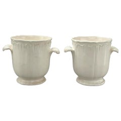 Rare Wedgwood Plain Creamware Wine Glass Rinsers, Late 18th Century