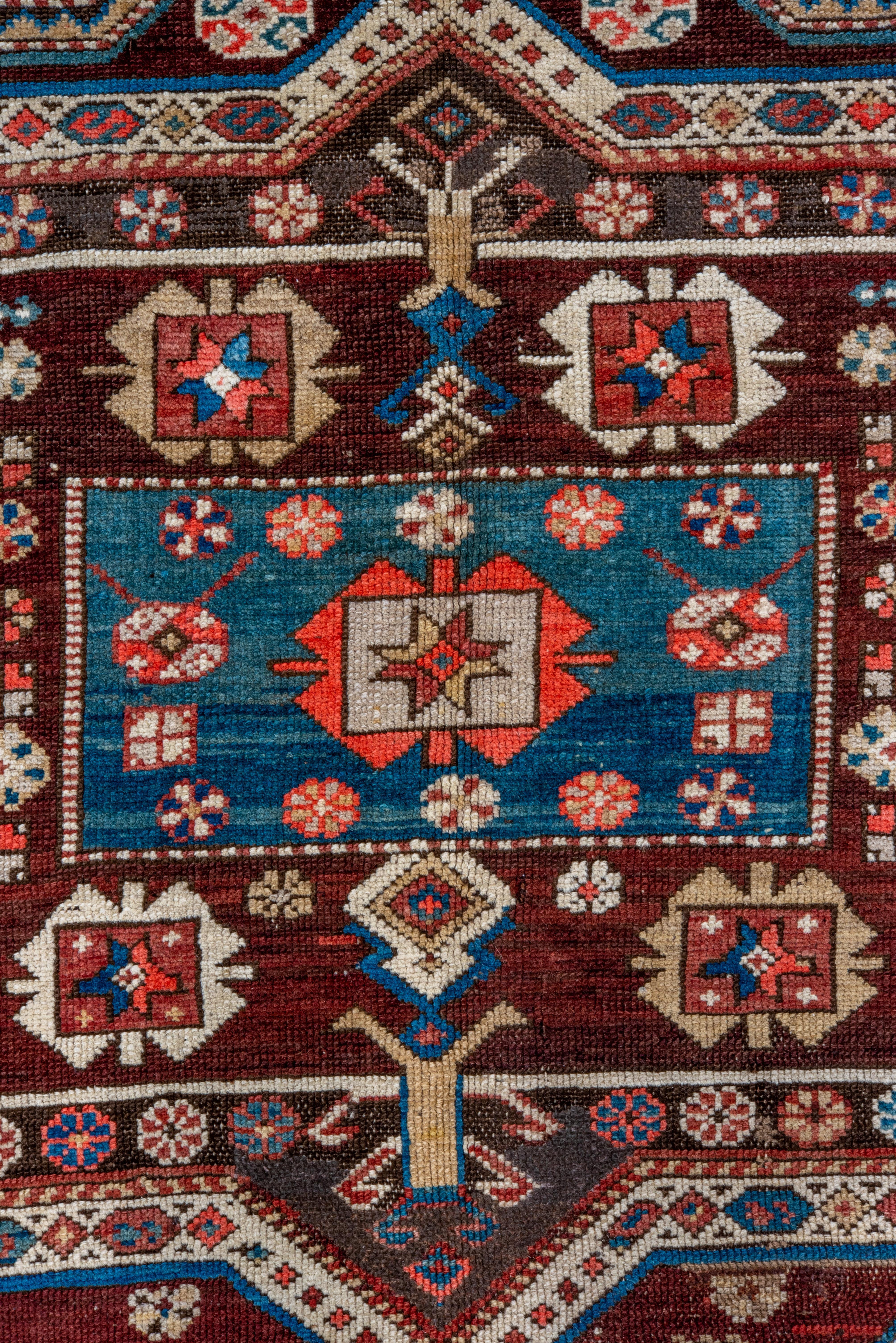 Rare Well Woven Colorful Caucasian Shirvan Rug, circa 1920s In Good Condition In New York, NY