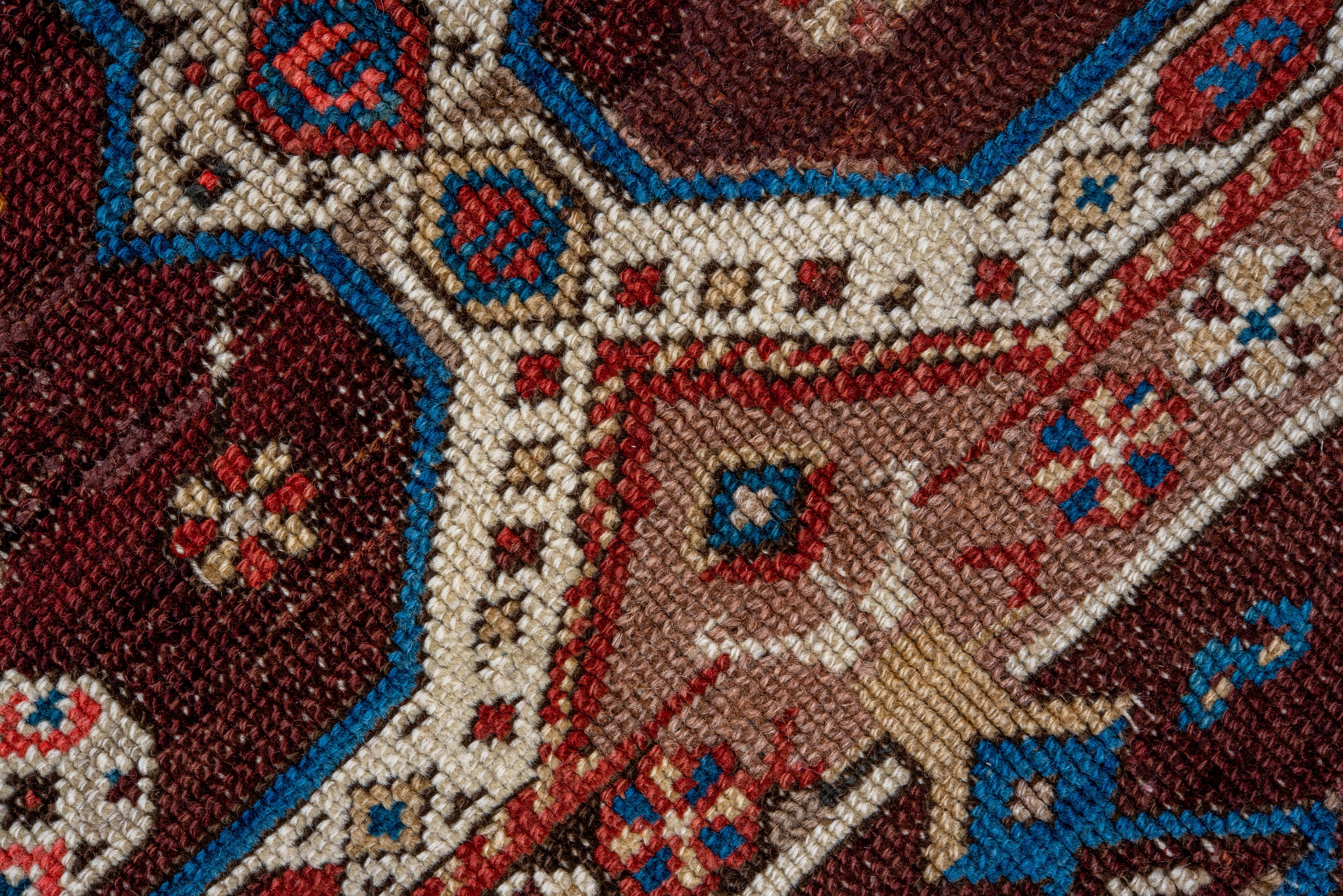 Early 20th Century Rare Well Woven Colorful Caucasian Shirvan Rug, circa 1920s
