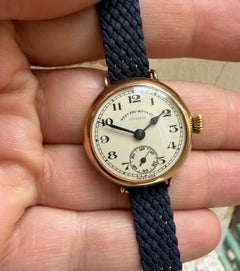 Raro orologio militare a carica manuale "Secundus" placcato in oro della West End Watch Company