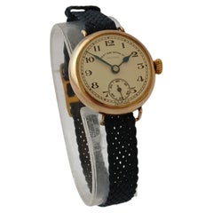 Raro orologio militare a carica manuale "Secundus" placcato in oro della West End Watch Company