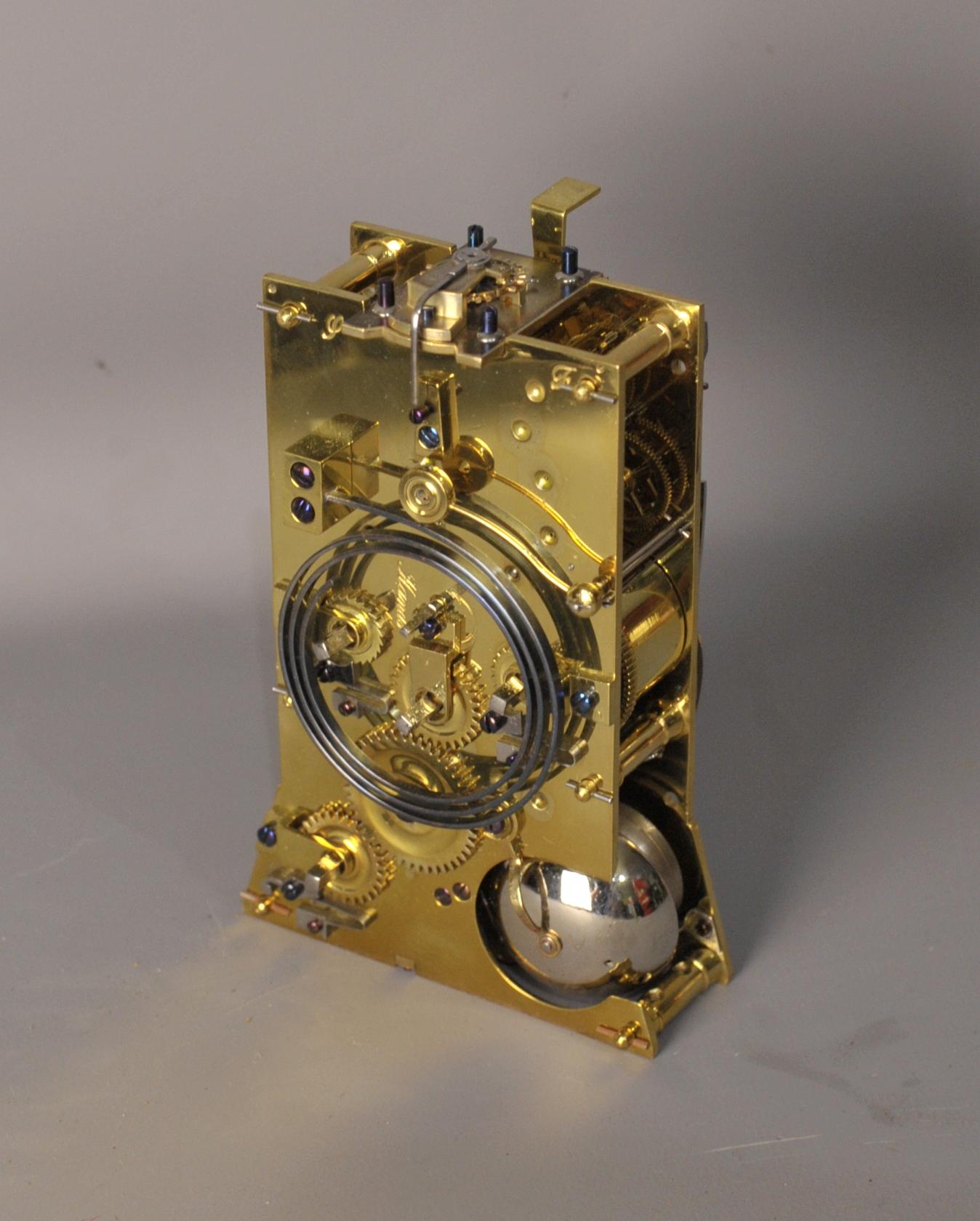 Late 19th Century Rare Westminster Chiming Repeating Carriage Clock For Sale