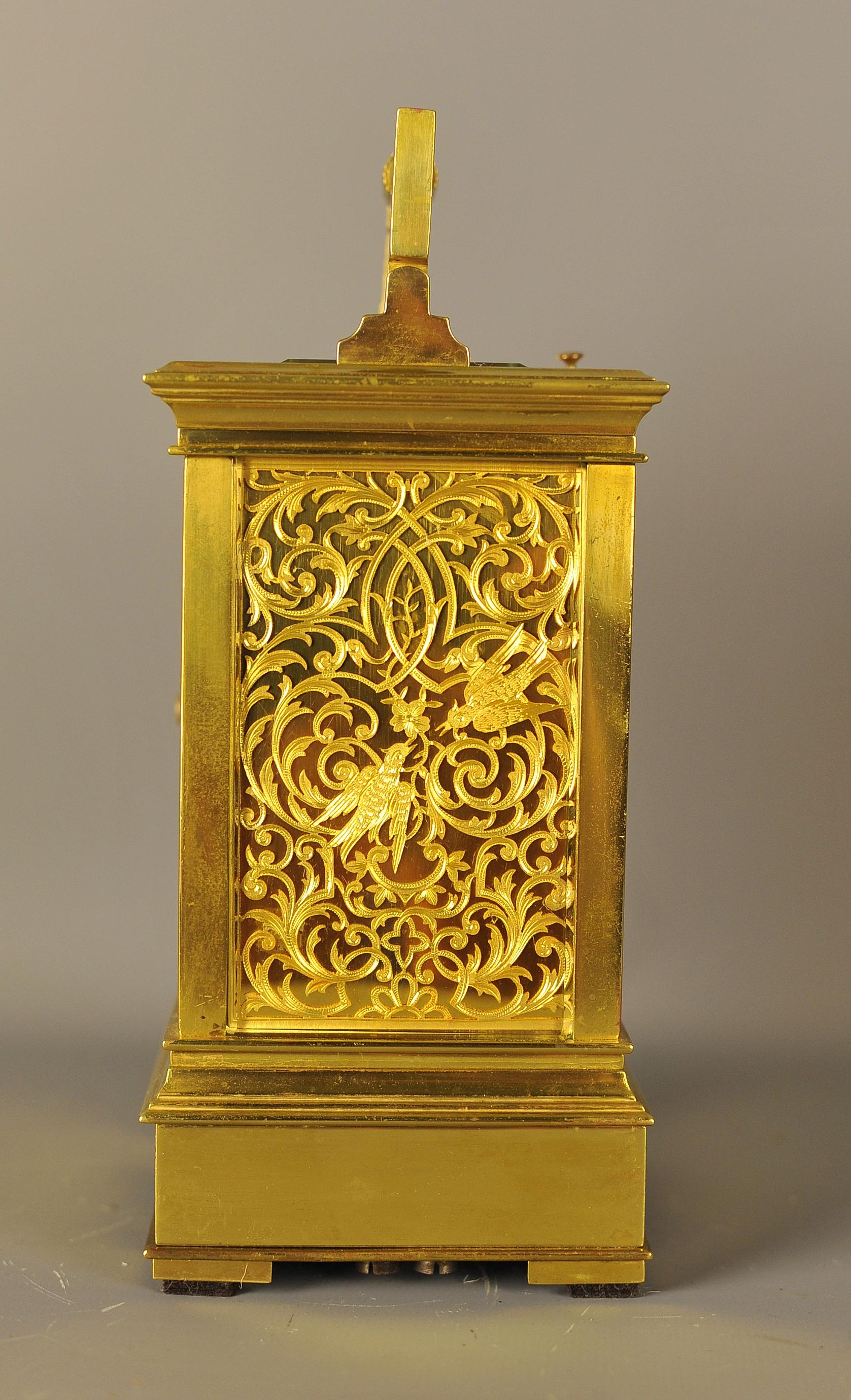 Ormolu Rare Westminster Chiming Repeating Carriage Clock For Sale