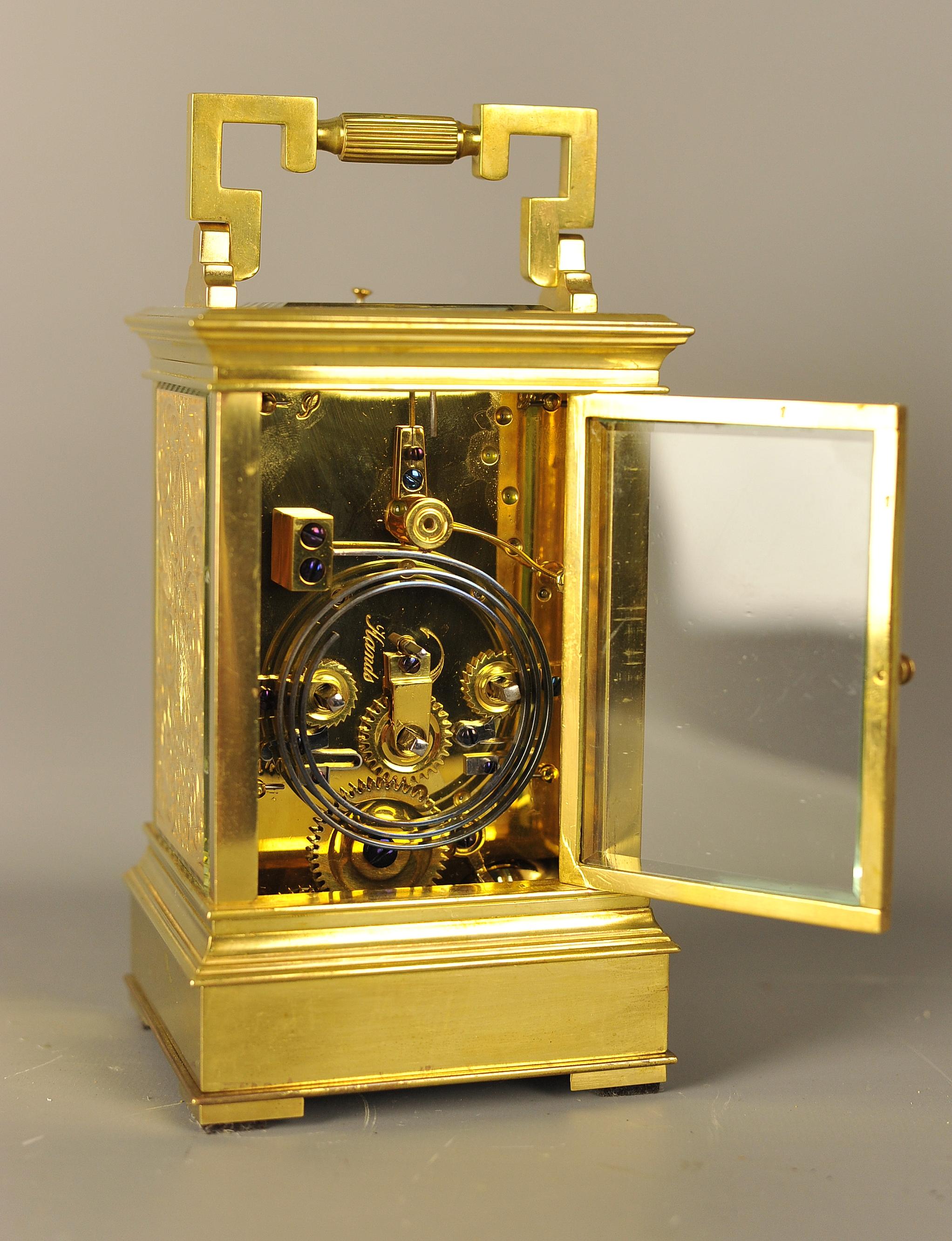 Rare Westminster Chiming Repeating Carriage Clock For Sale 1