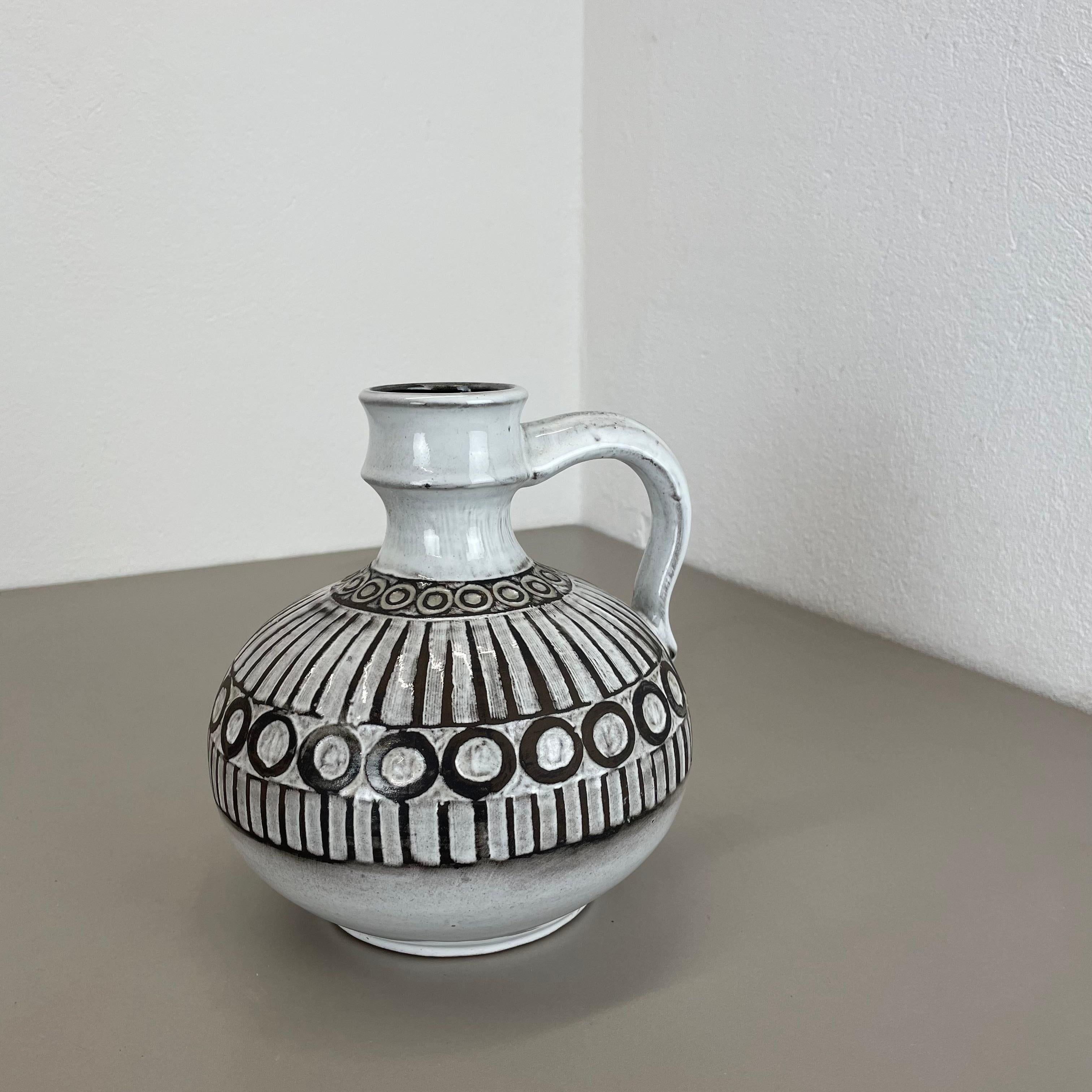 Mid-Century moderno raro elemento vaso WGP Fat Lava Ceramic 