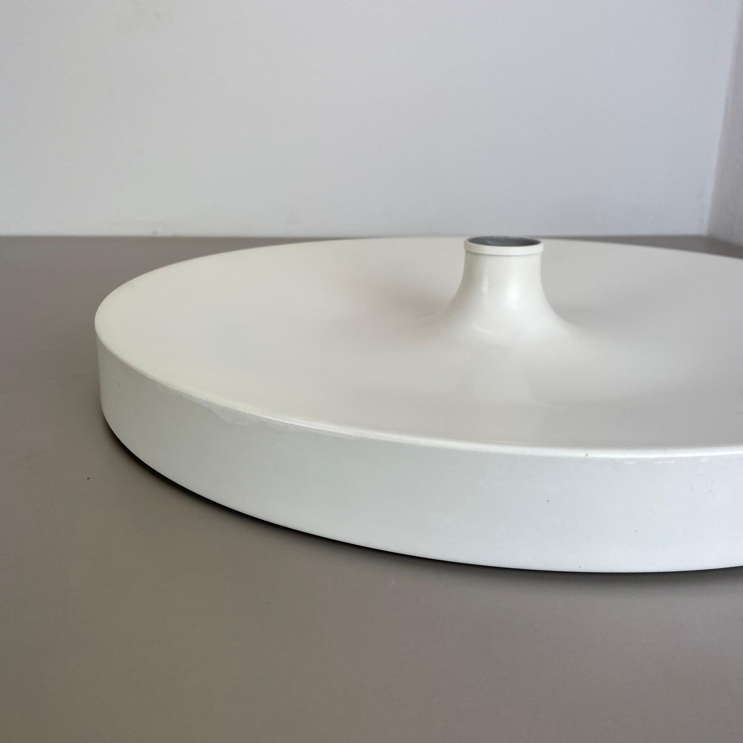 Rare White Charlotte Perriand Style Disc Wall Light by Staff, Germany 1970 2