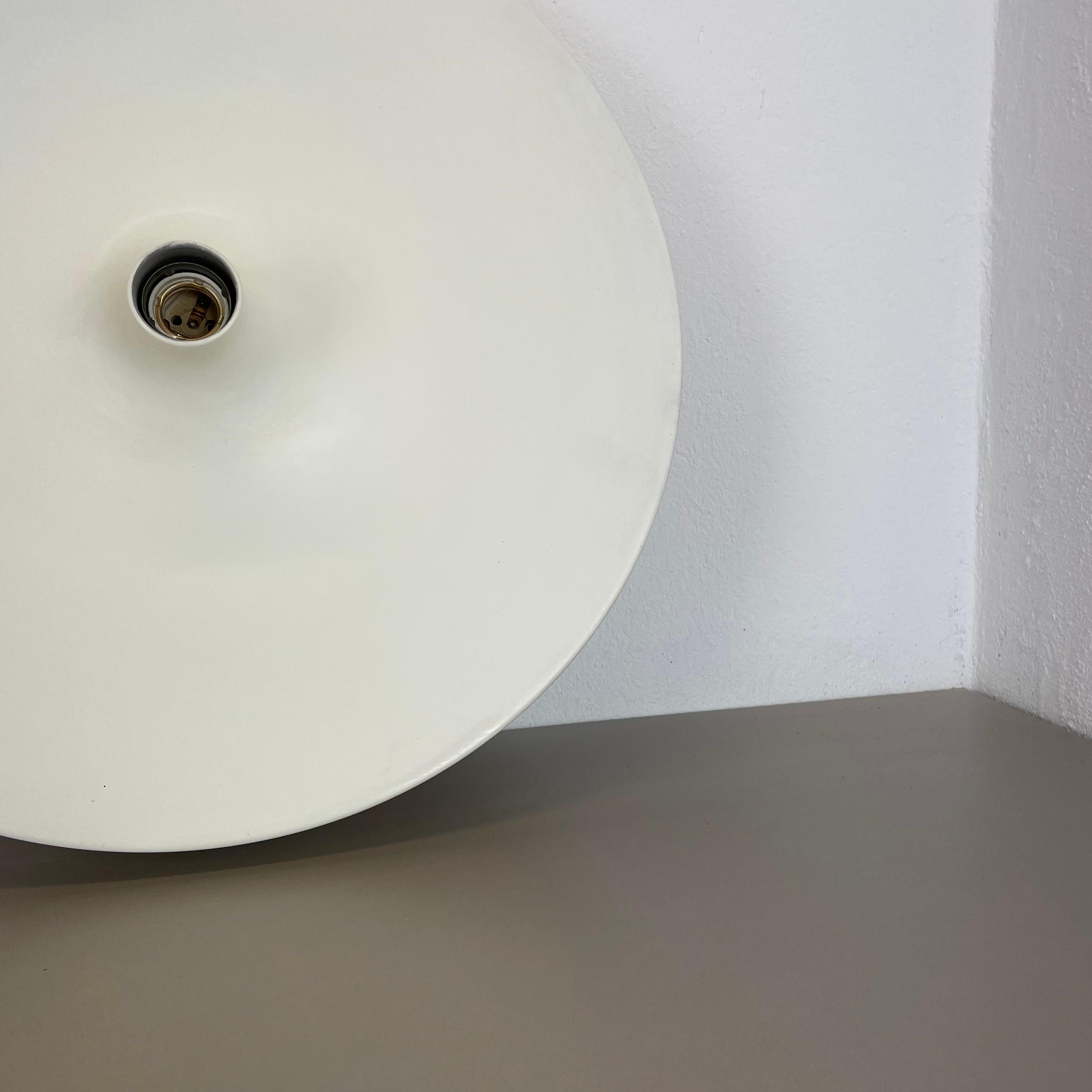 Rare White Charlotte Perriand Style Disc Wall Light by Staff, Germany 1970 3