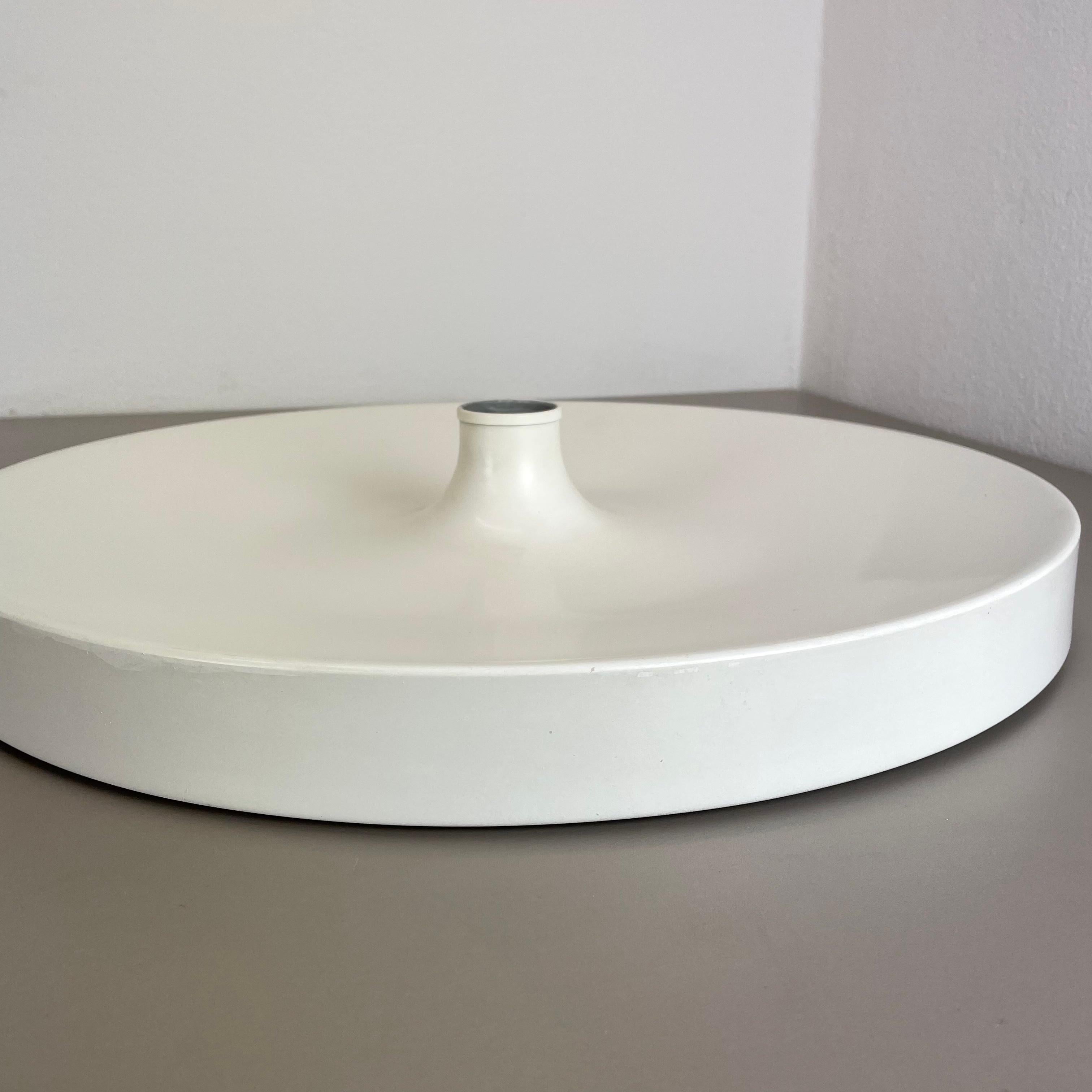 Rare White Charlotte Perriand Style Disc Wall Light by Staff, Germany 1970 9