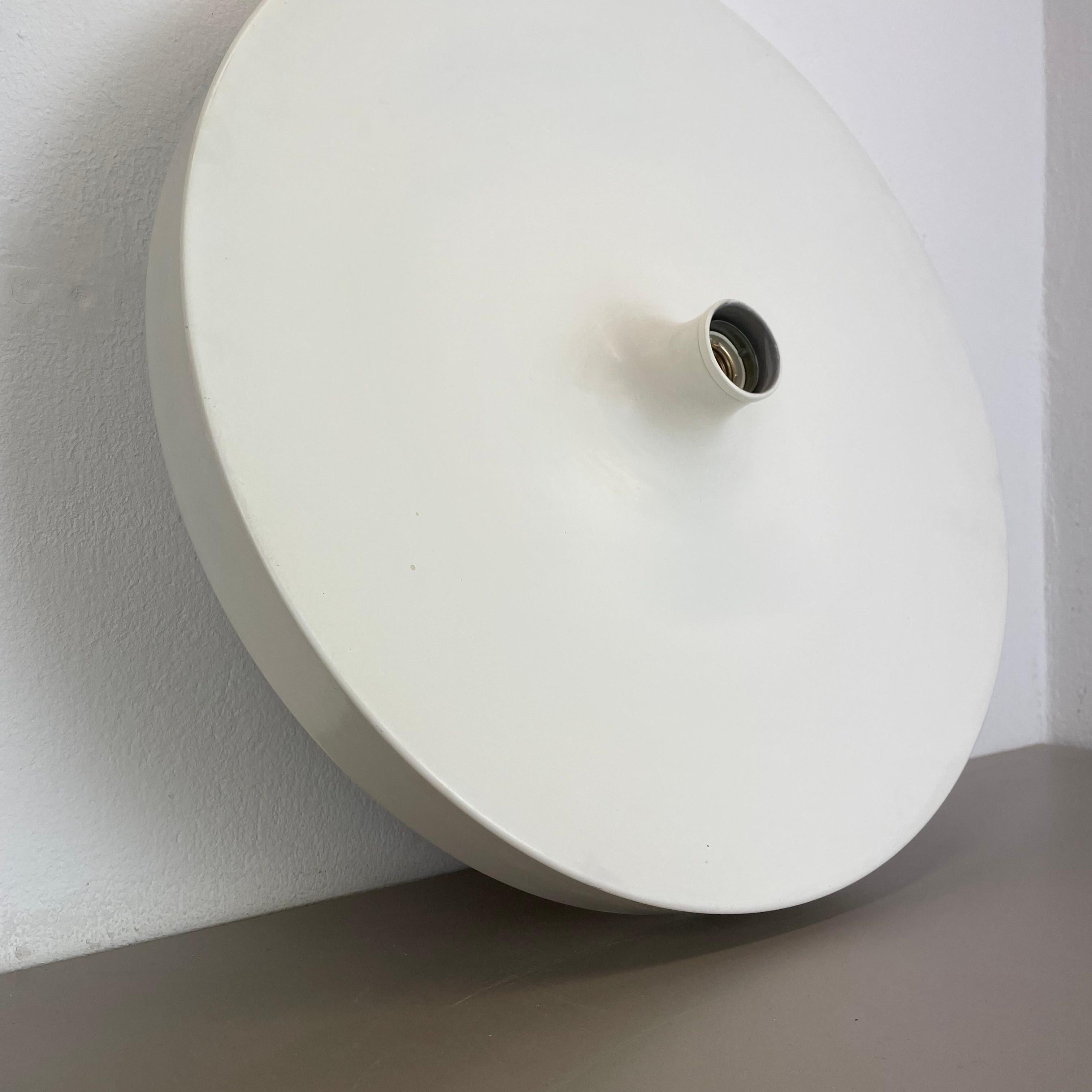 20th Century Rare White Charlotte Perriand Style Disc Wall Light by Staff, Germany 1970