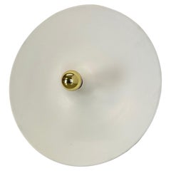 Rare White Charlotte Perriand Style Disc Wall Light by Staff, Germany 1970