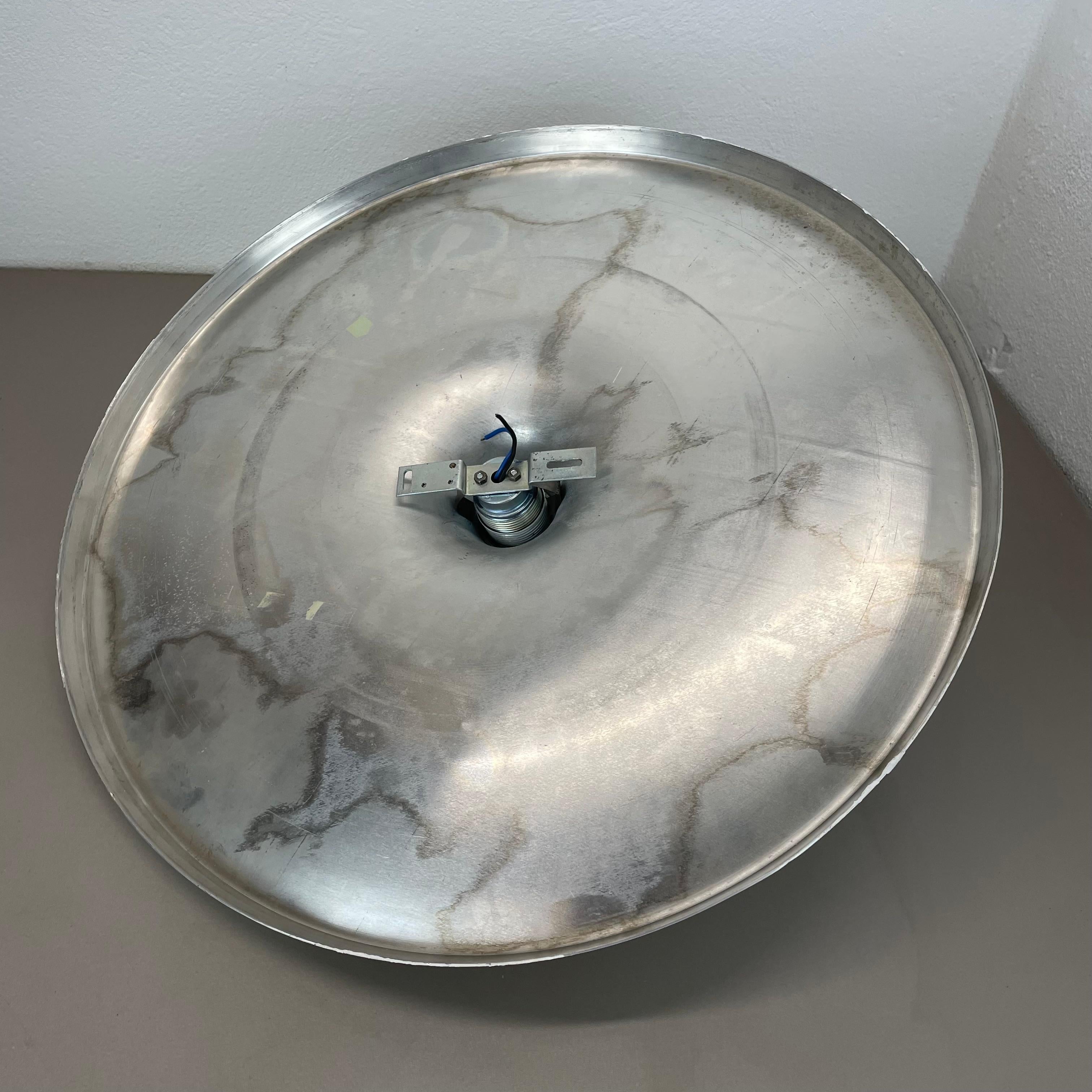 Rare white Charlotte Perriand 52cm Disc Wall Light by Honsel, Germany 1970s For Sale 8