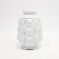 Rare White Earthenware Floor Vase by Upsala-Ekeby, 1950s