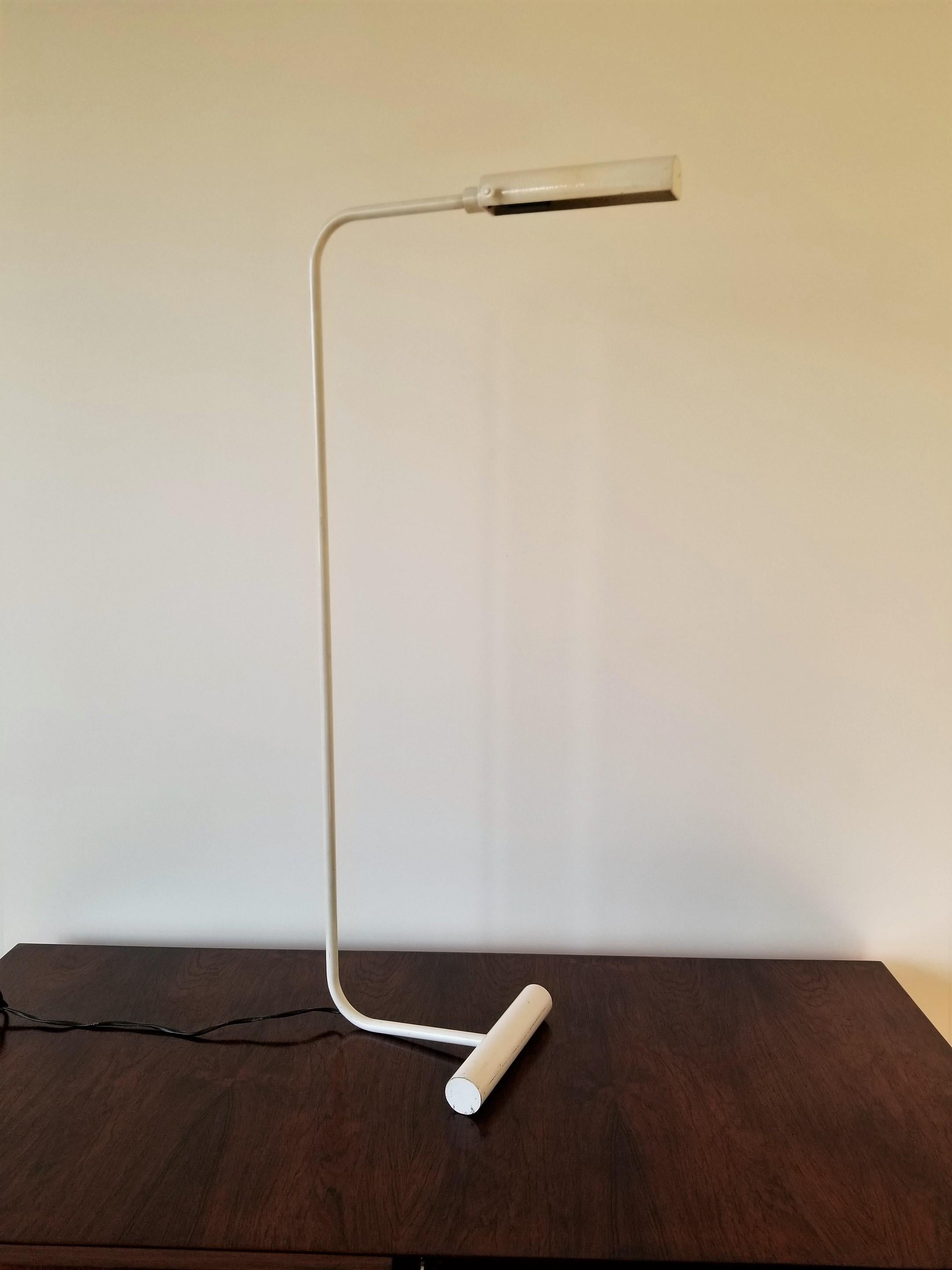 French Rare White Lacquered Reading Lamp by Christian Liaigre, France, 1980s
