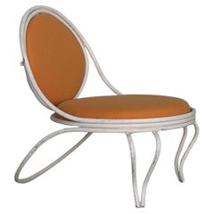 Rare White Mathieu Matégot "Copacabana" Chair by Atelier Mategot France, 1954