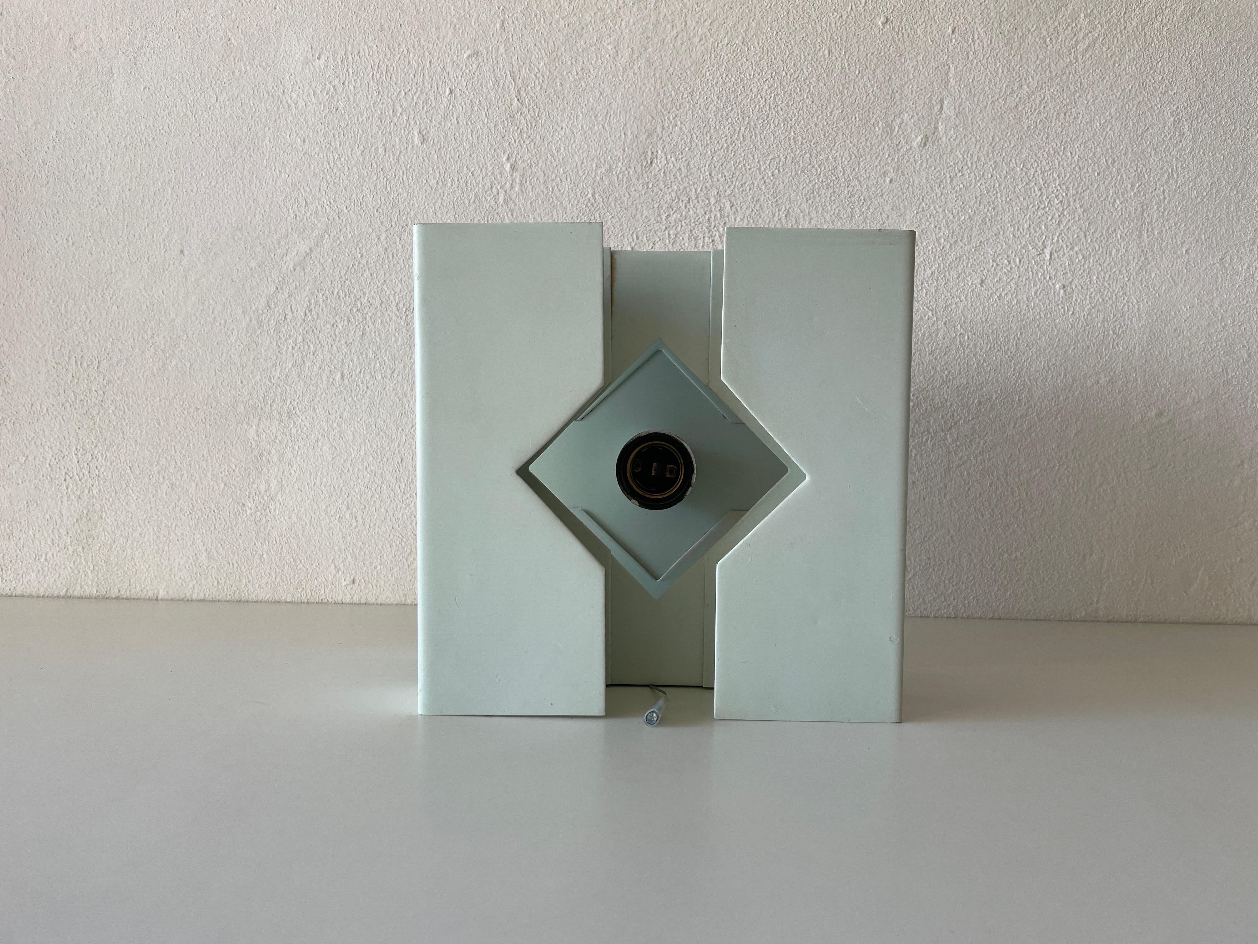 Rare White Metal Single Wall Lamp by Kaiser Leuchten, 1960s, Germany
