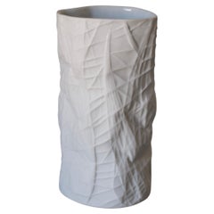 Rare White Rosenthal Studio Line 'Structura' Vase by Martin Freyer