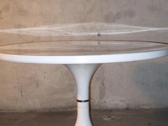 Rare White Round Dining Table by Anna Castelli Ferrieri for Kartell, circa 1967